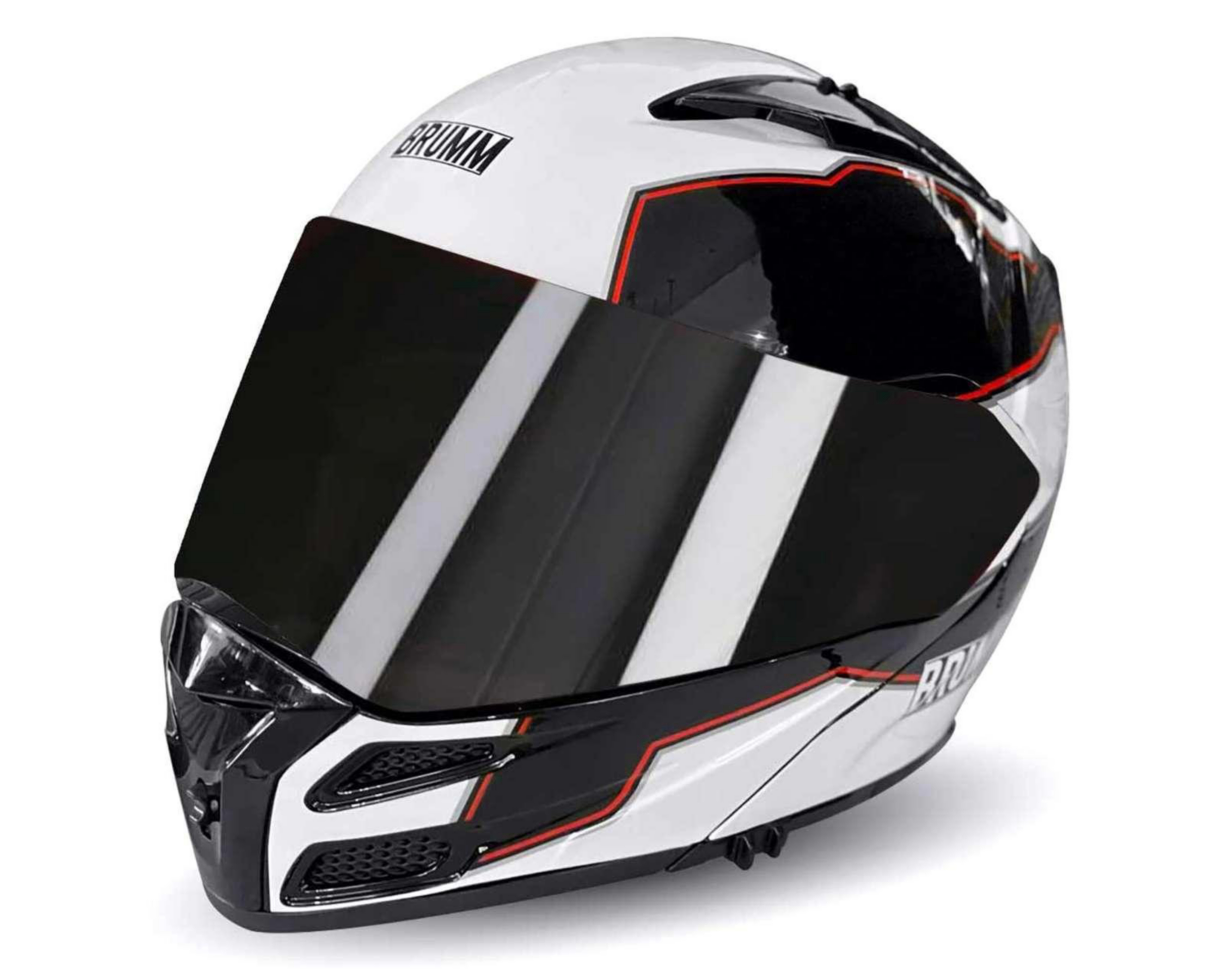 Casco para Motociclista Brumm Mediano Blanco