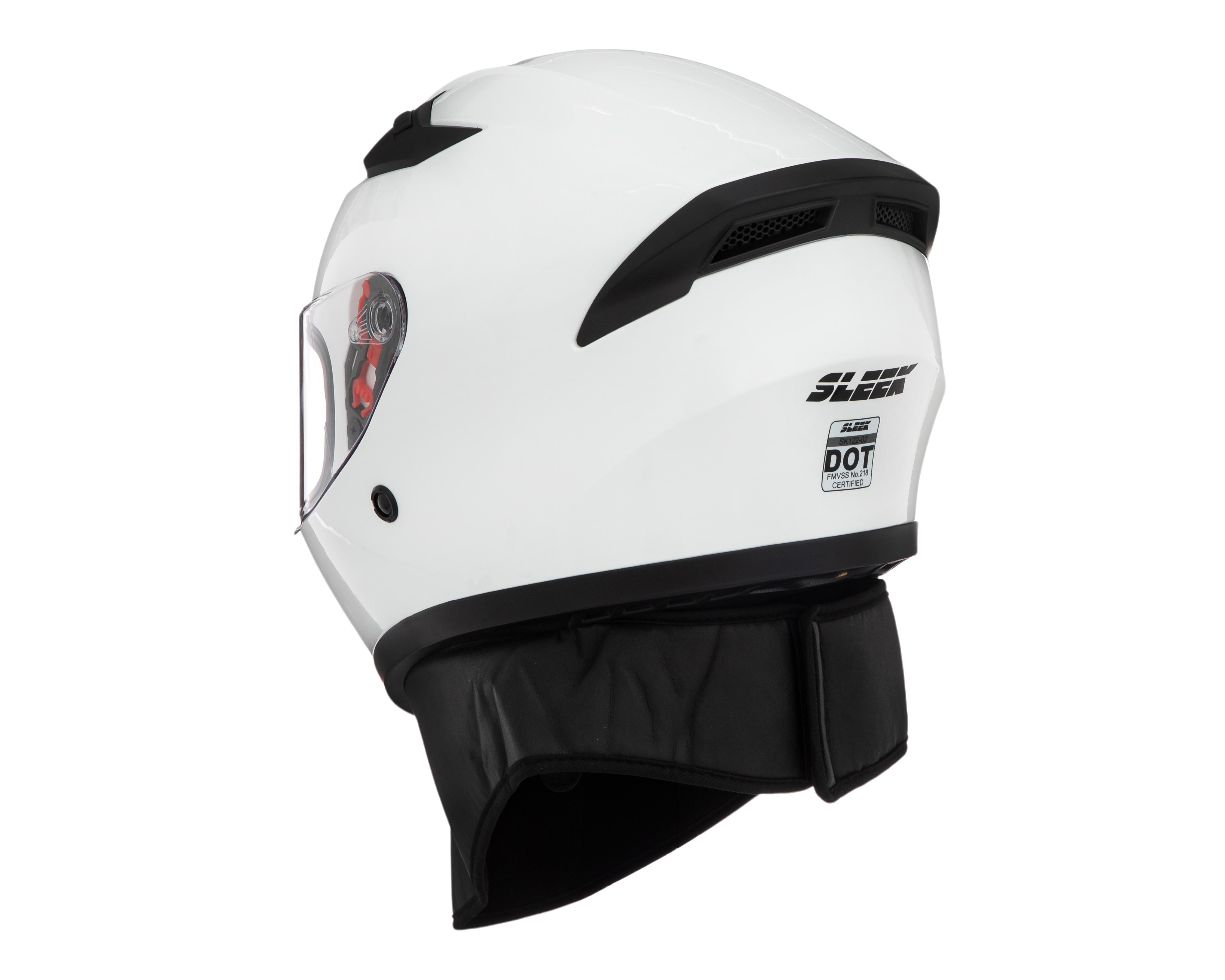 Foto 4 pulgar | Casco para Motociclista Sleek Mediano Blanco