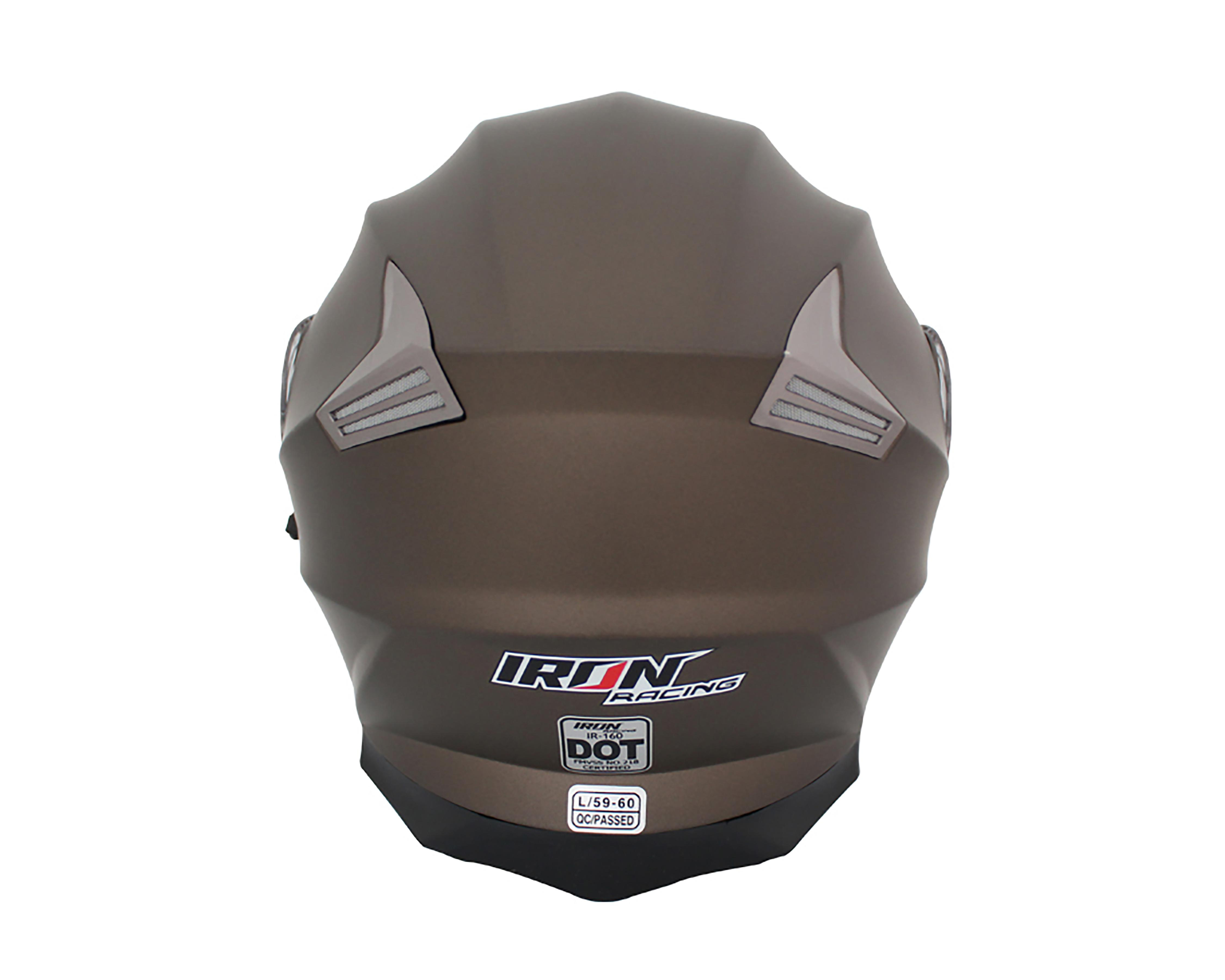 Foto 5 pulgar | Casco para Motociclista Iron Racing Mediano con Certificación DOT Bronce