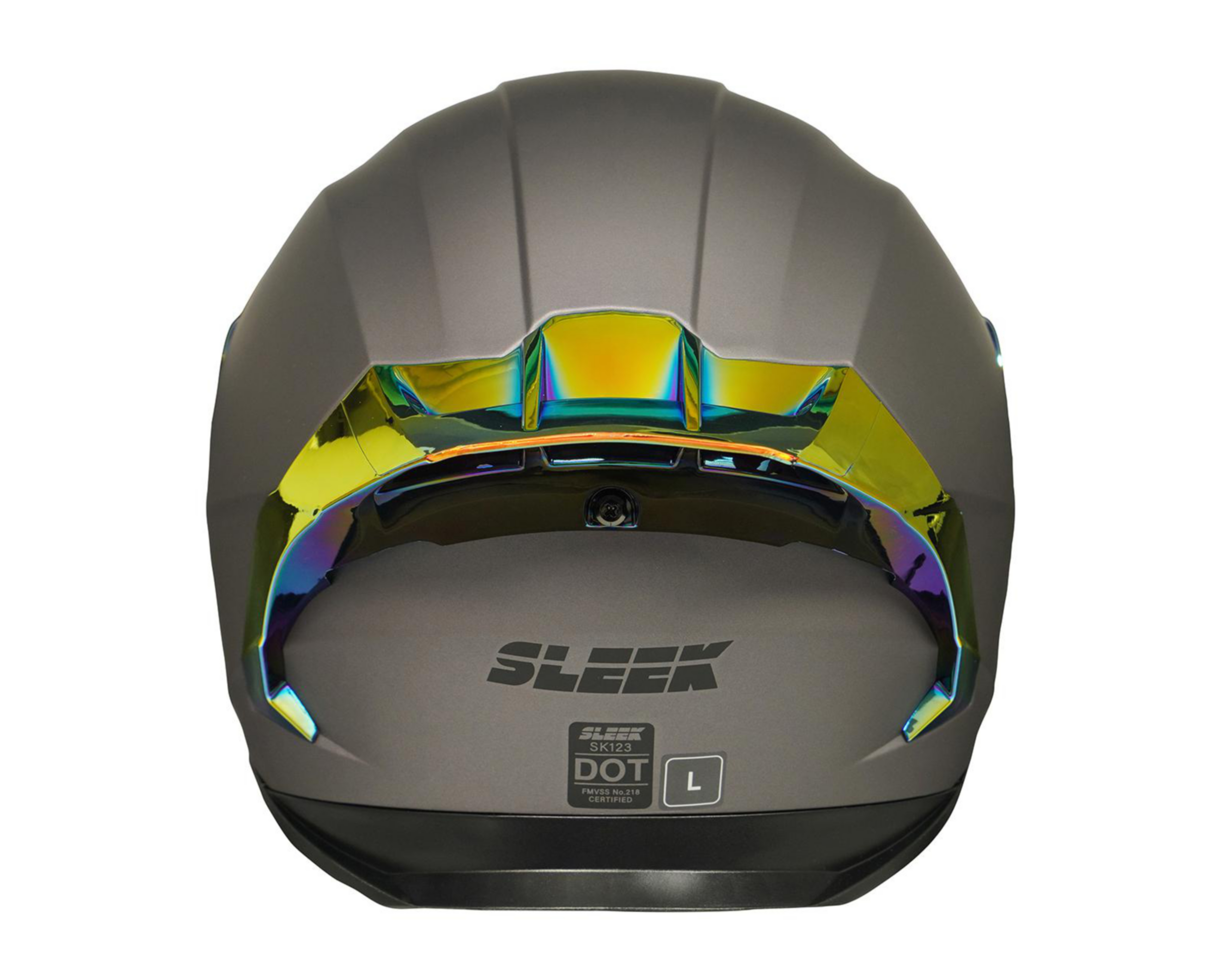 Foto 5 pulgar | Casco para Motociclista Sleek Grande Negro con Doble Visor