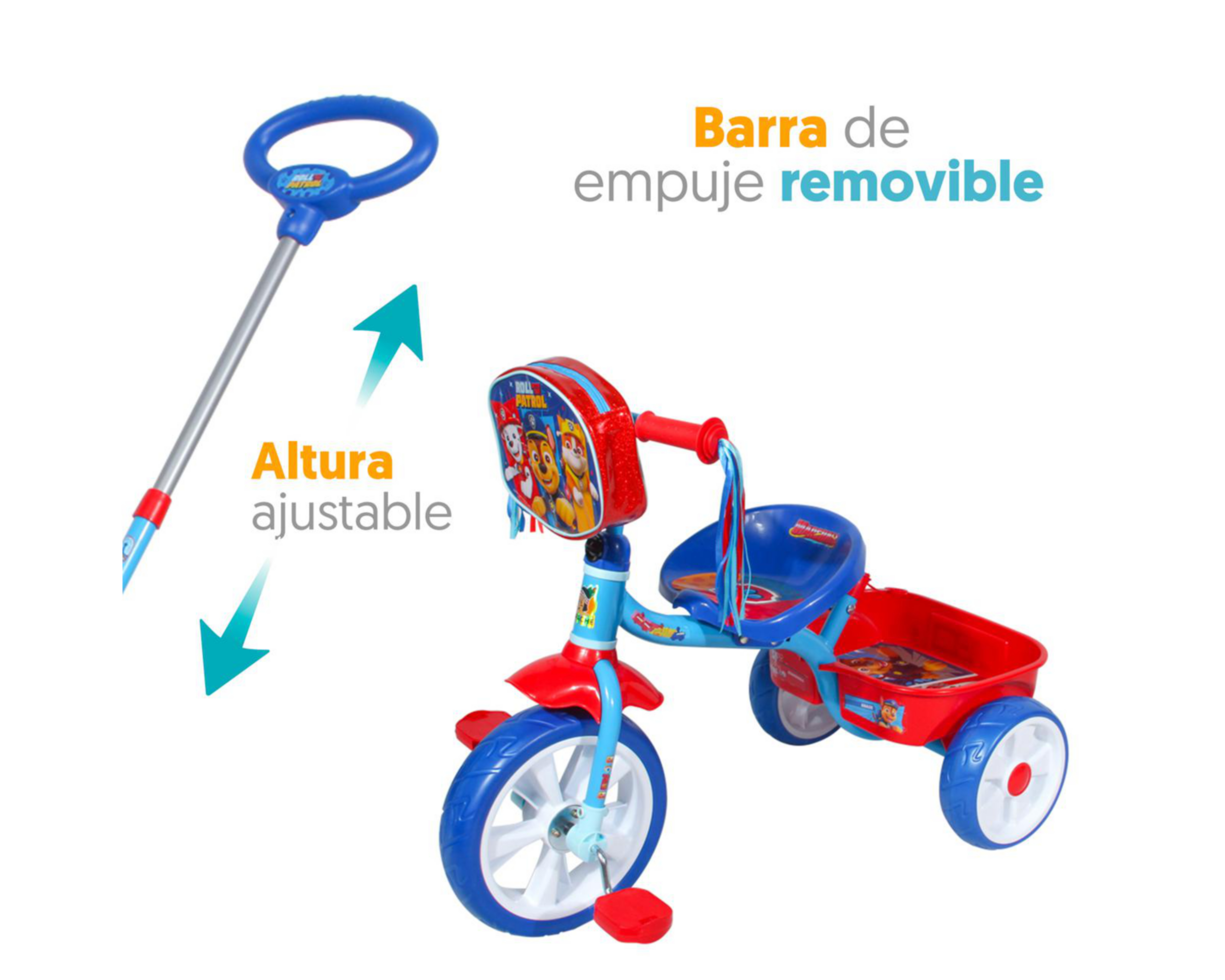 Foto 5 | Triciclo Apache Paw Patrol Azul