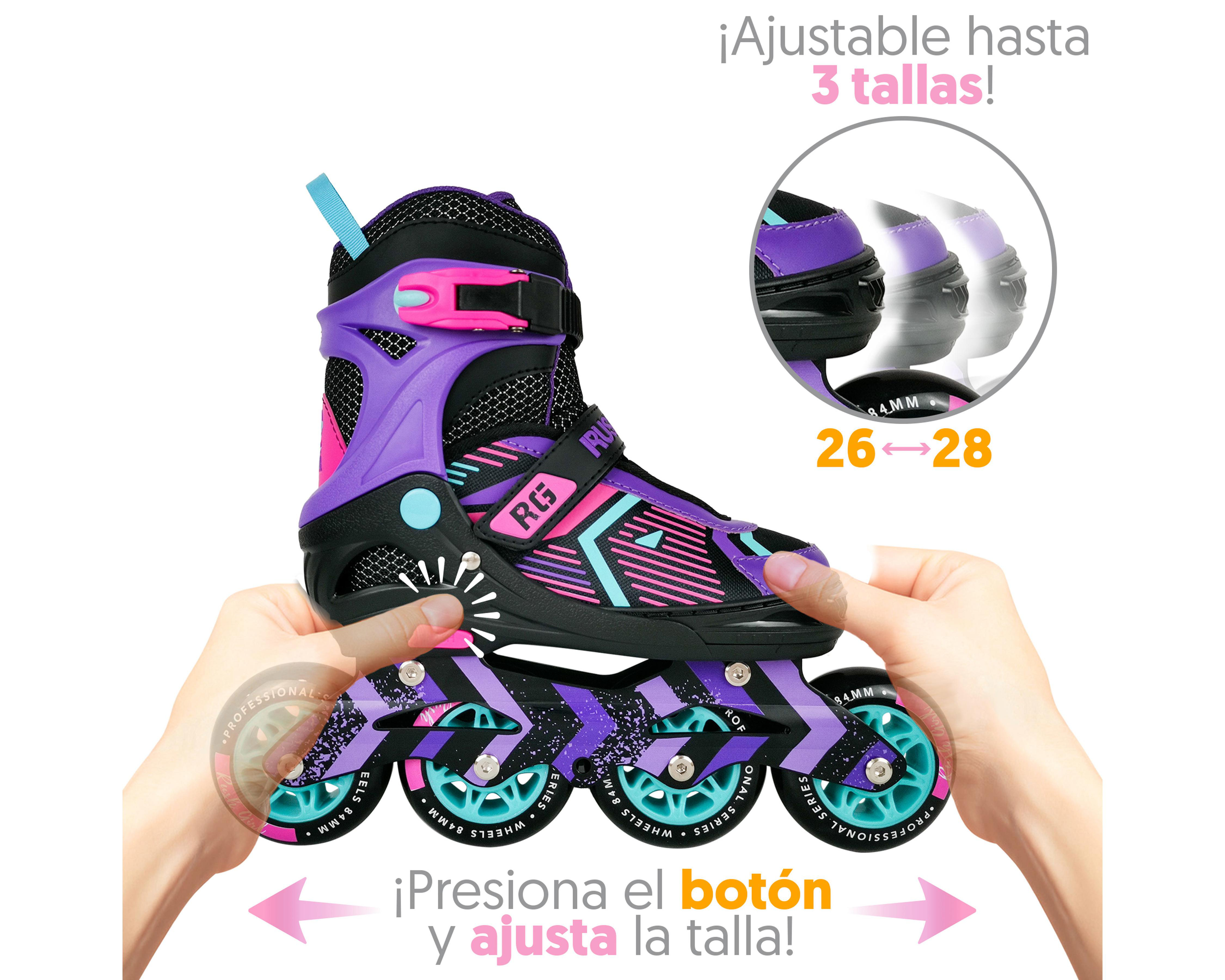 Foto 4 pulgar | Patines para Niña de 4 Ruedas Apache Rush Girl Ajustables