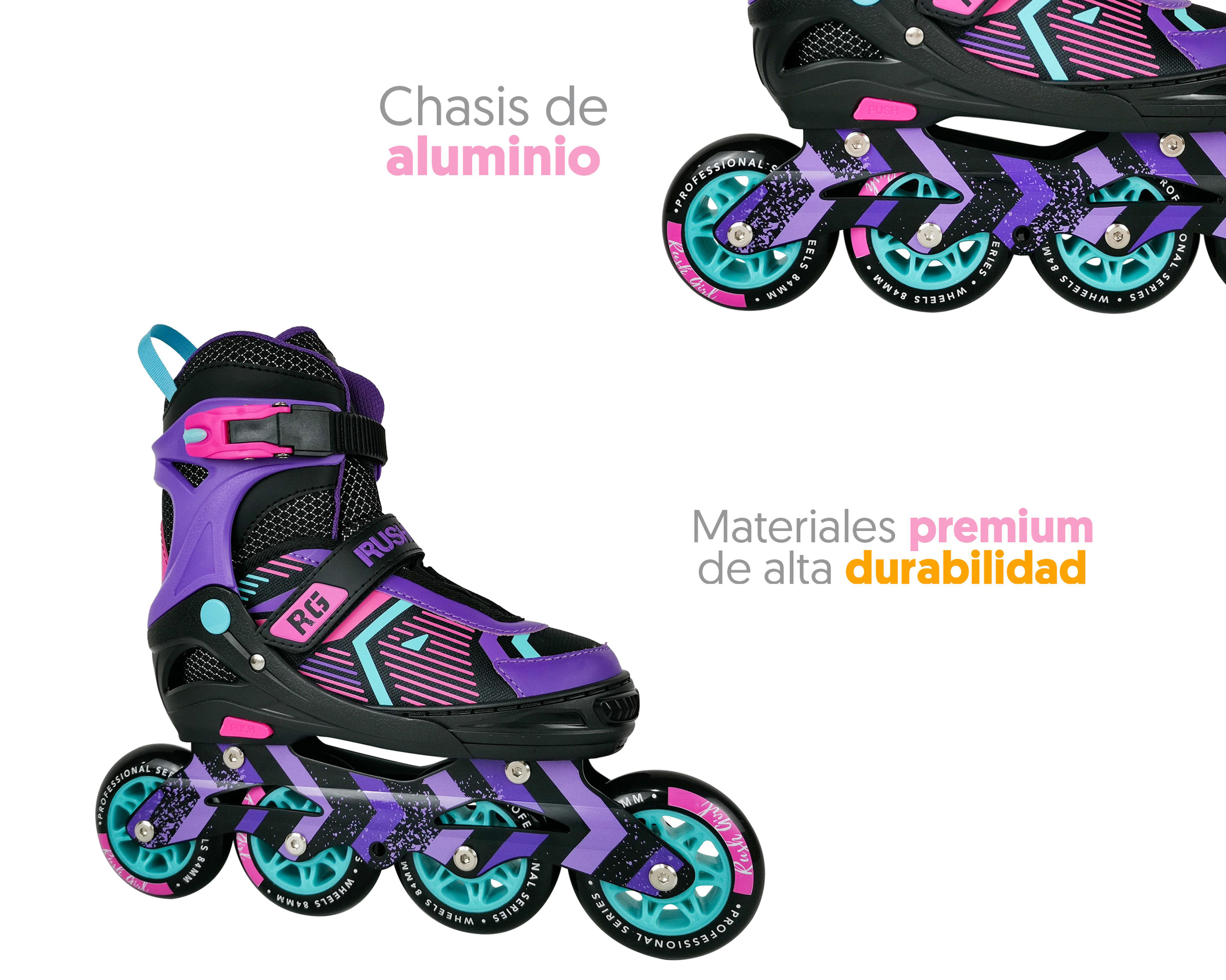 Foto 5 pulgar | Patines para Niña de 4 Ruedas Apache Rush Girl Ajustables