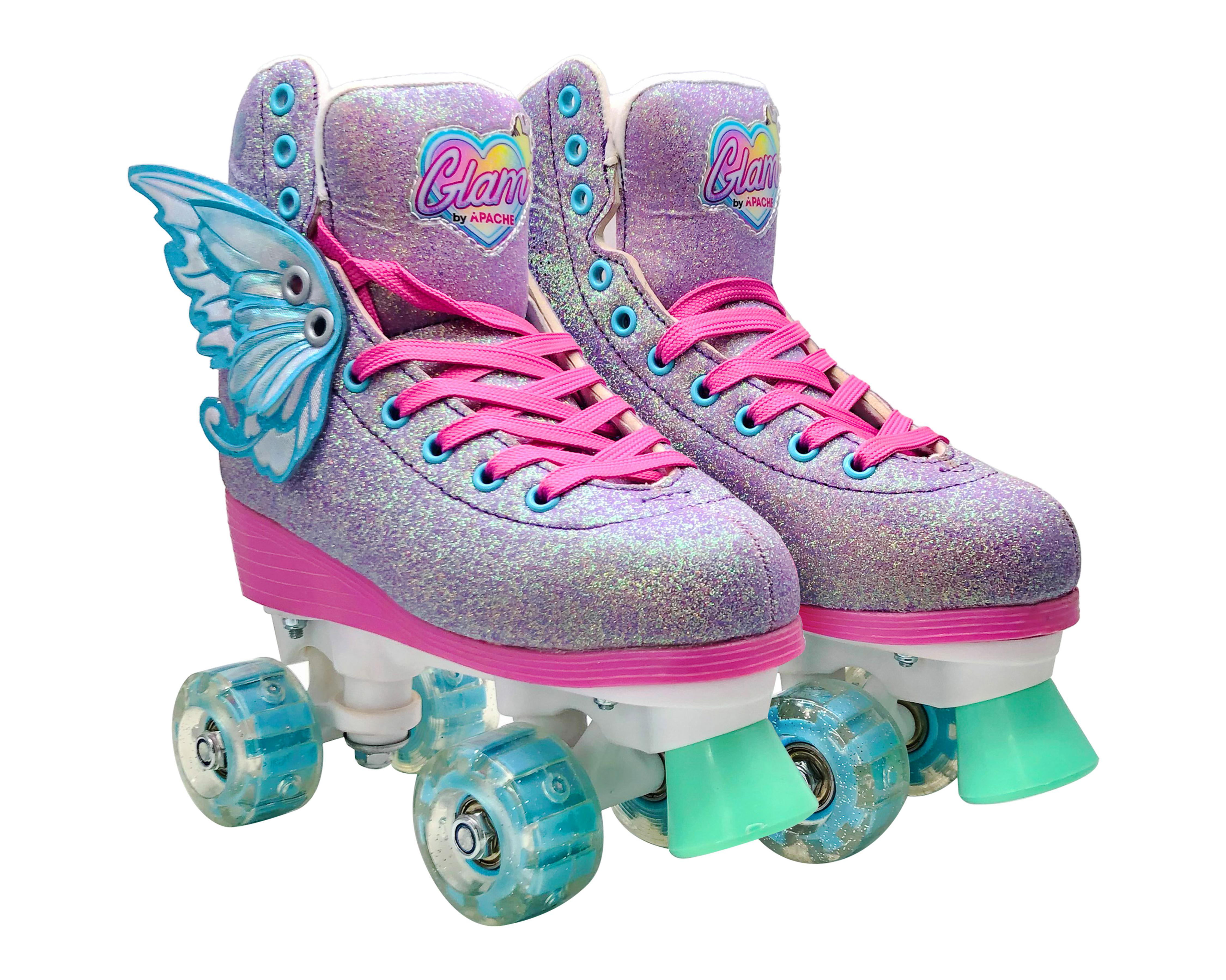 Patines para Niña de 4 Ruedas Apache Glam By con Luces