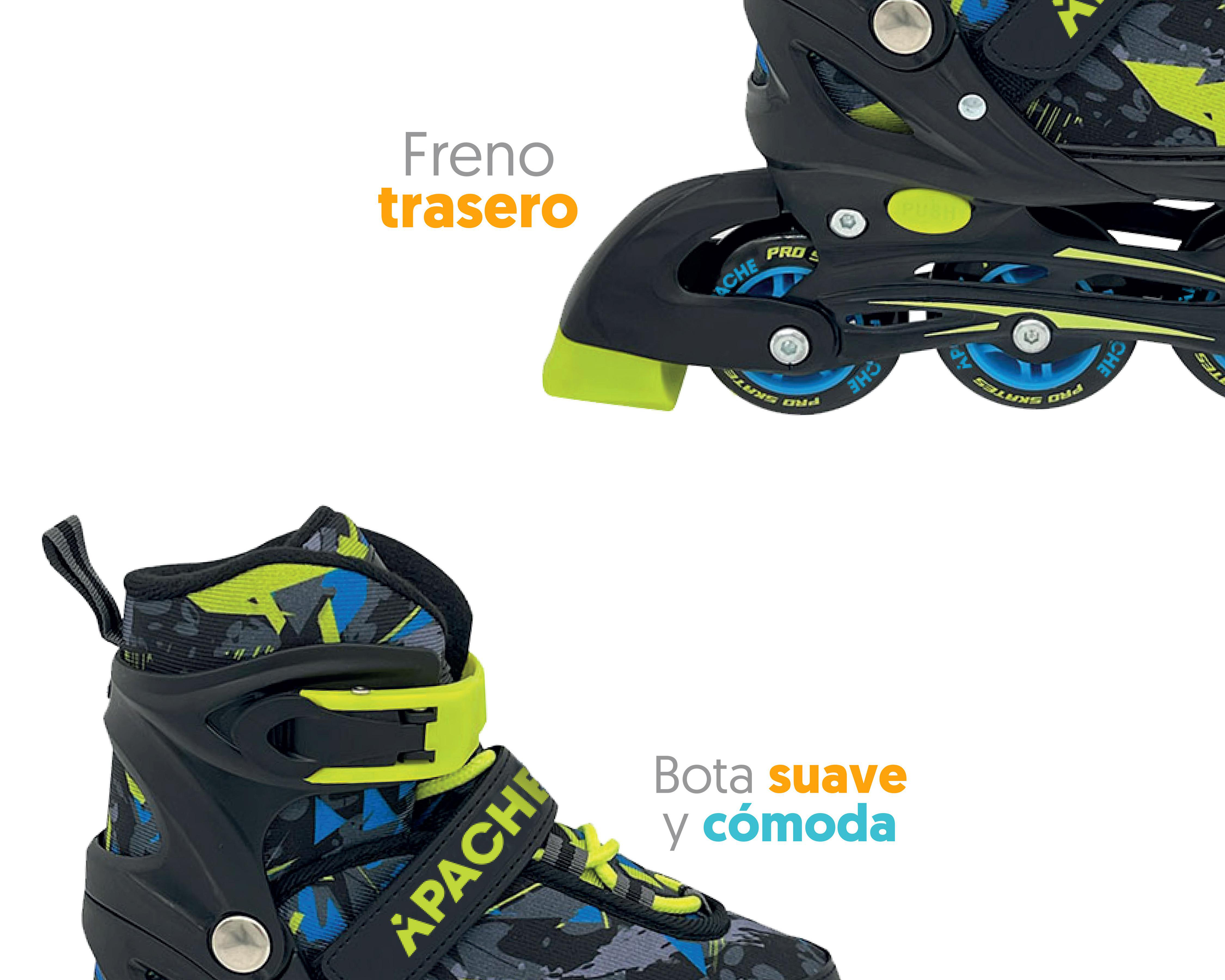 Foto 5 | Patines para Niño de 4 Ruedas Apache Ajustables con Accesorios