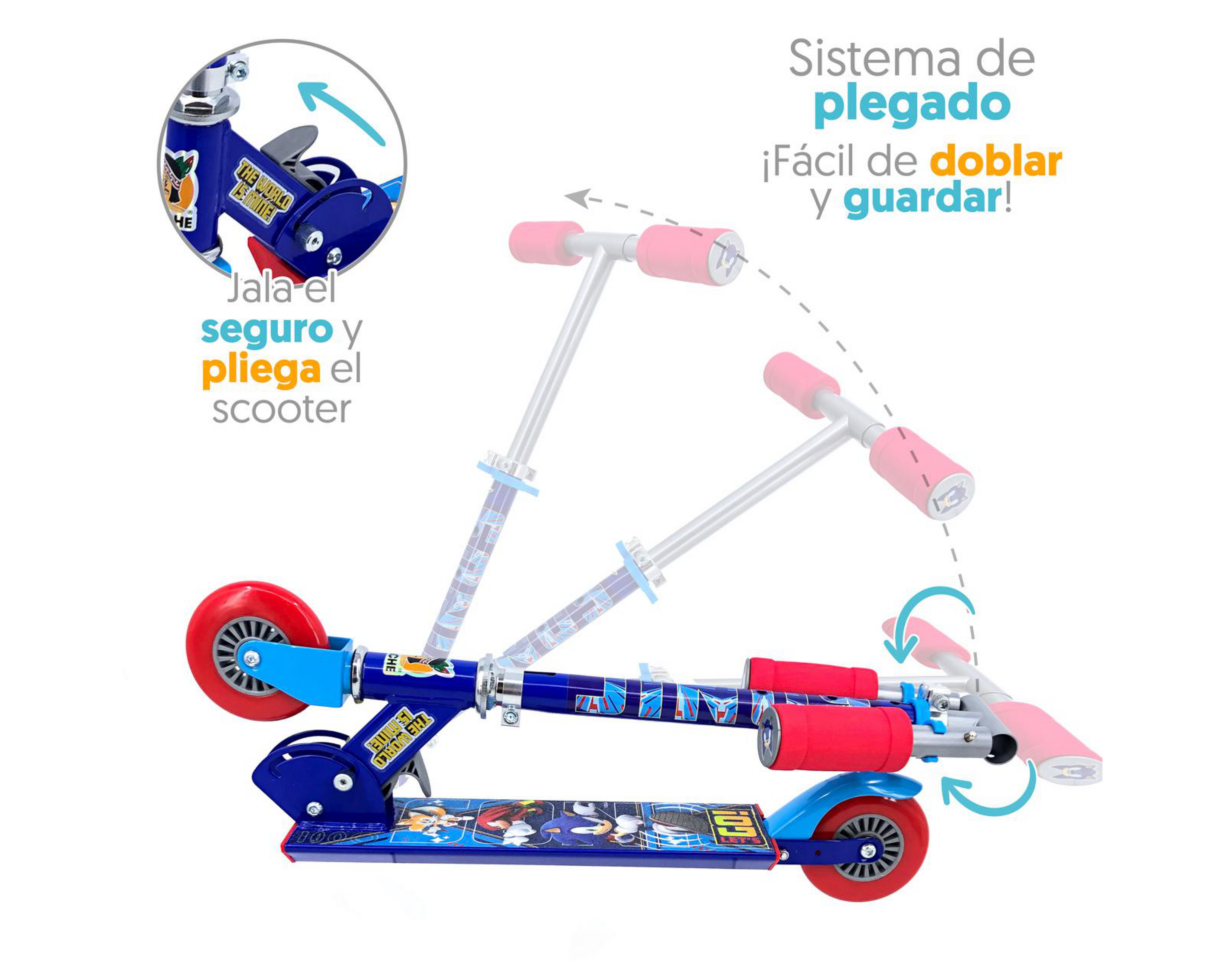 Foto 4 | Scooter para Niño Apache Sonic Plegable