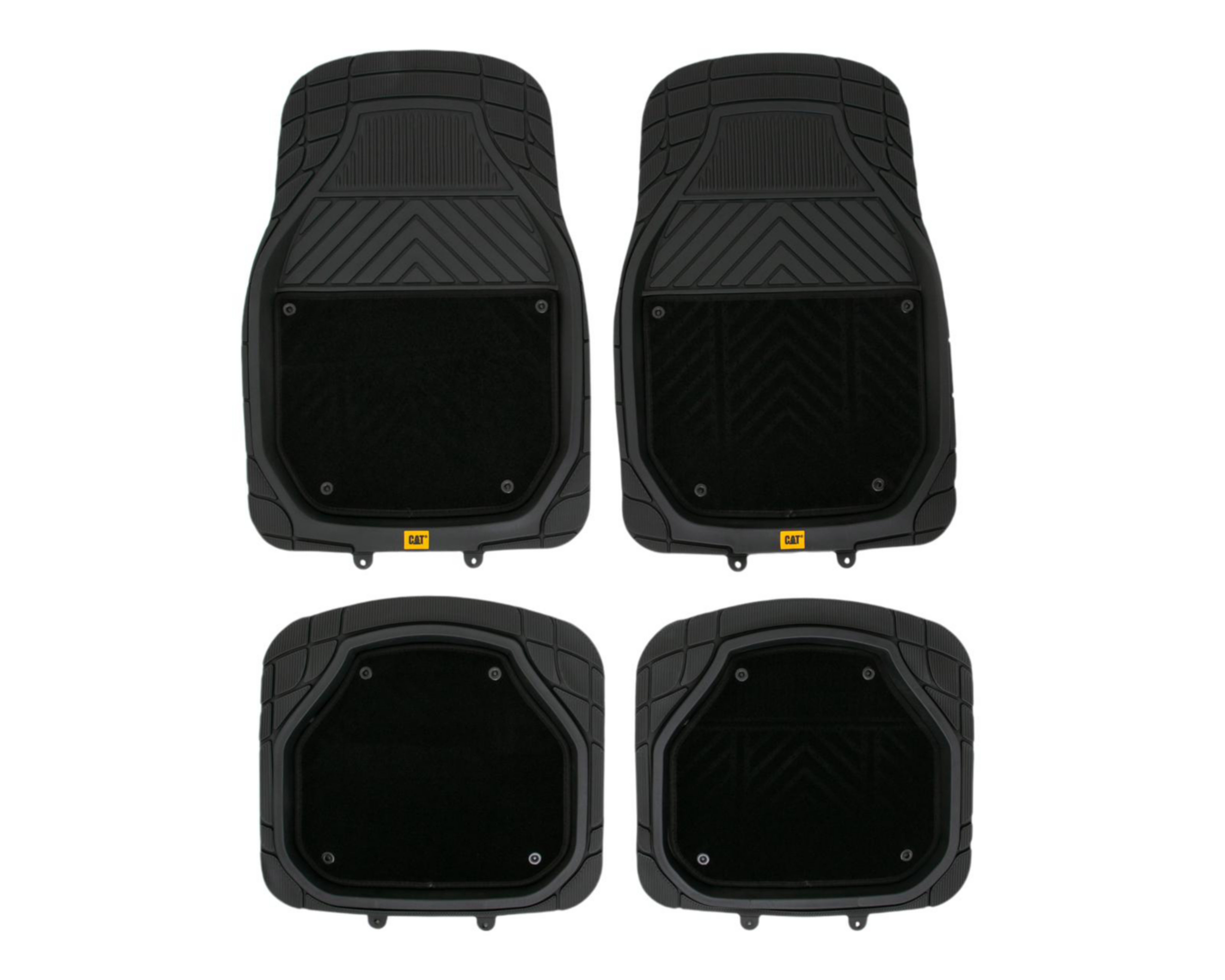 Tapetes para Auto Negros CAT 4 Piezas $899