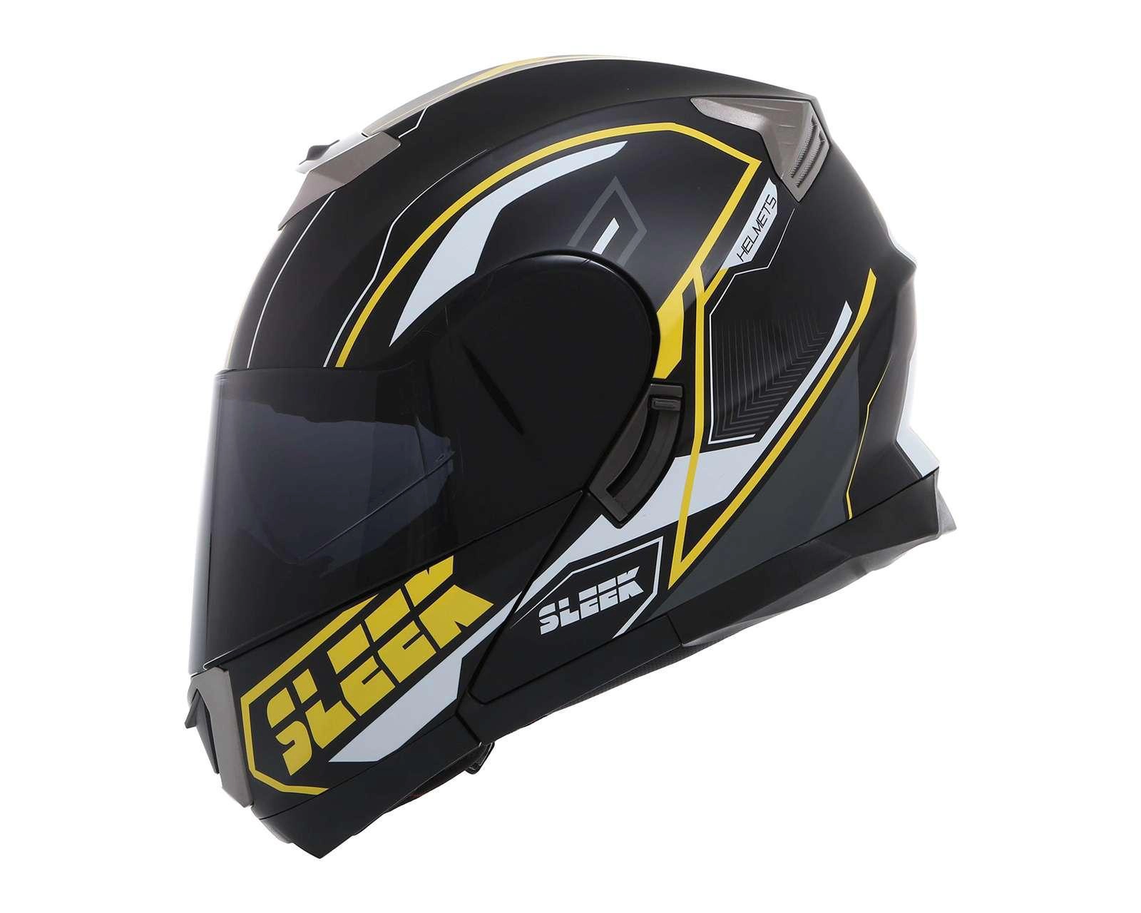 Foto 4 pulgar | Casco para Motociclista Sleek Grande Negro