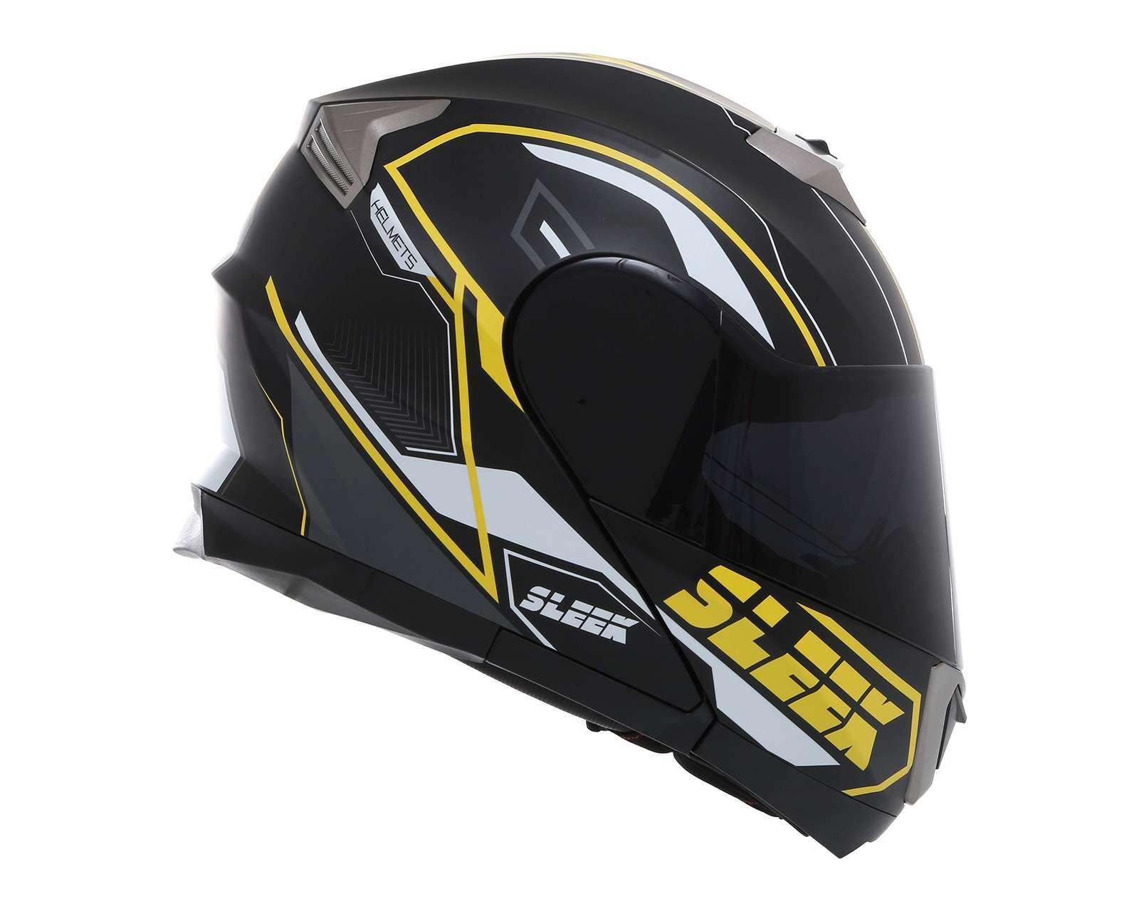 Foto 7 pulgar | Casco para Motociclista Sleek Grande Negro