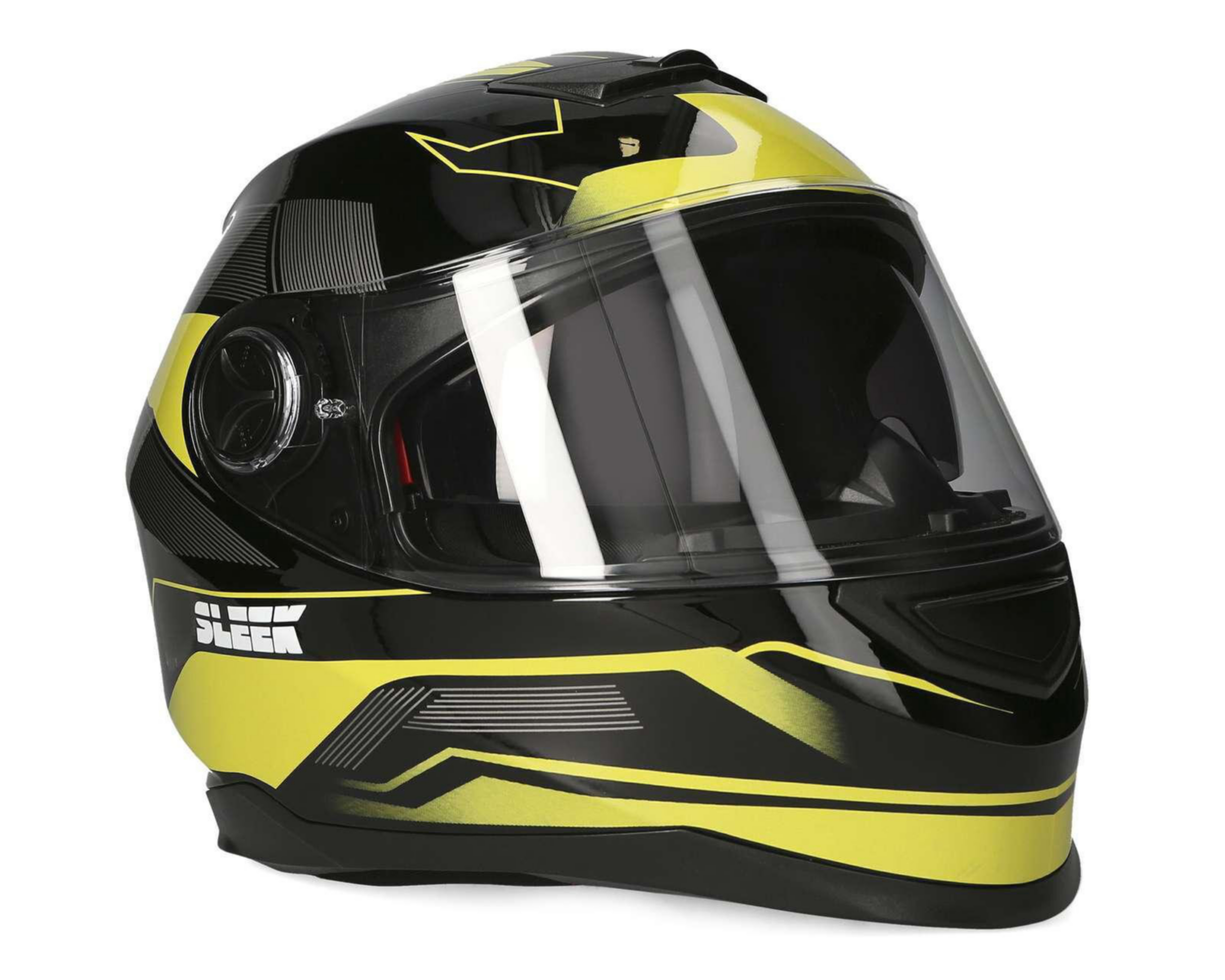 Foto 5 pulgar | Casco para Motociclista Sleek Mediano Doble Visor Amarillo