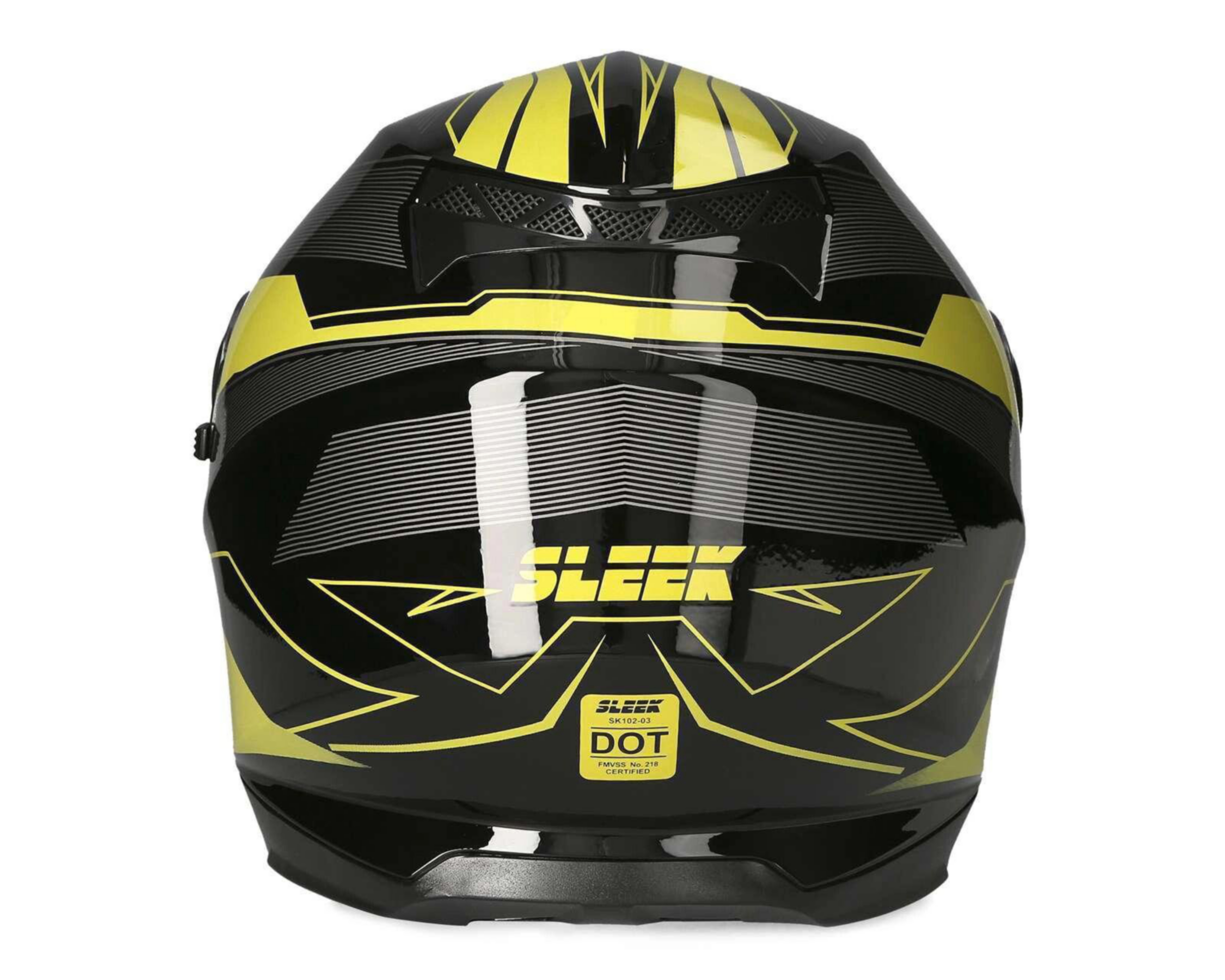 Foto 5 | Casco para Motociclista Sleek Mediano Doble Visor Amarillo