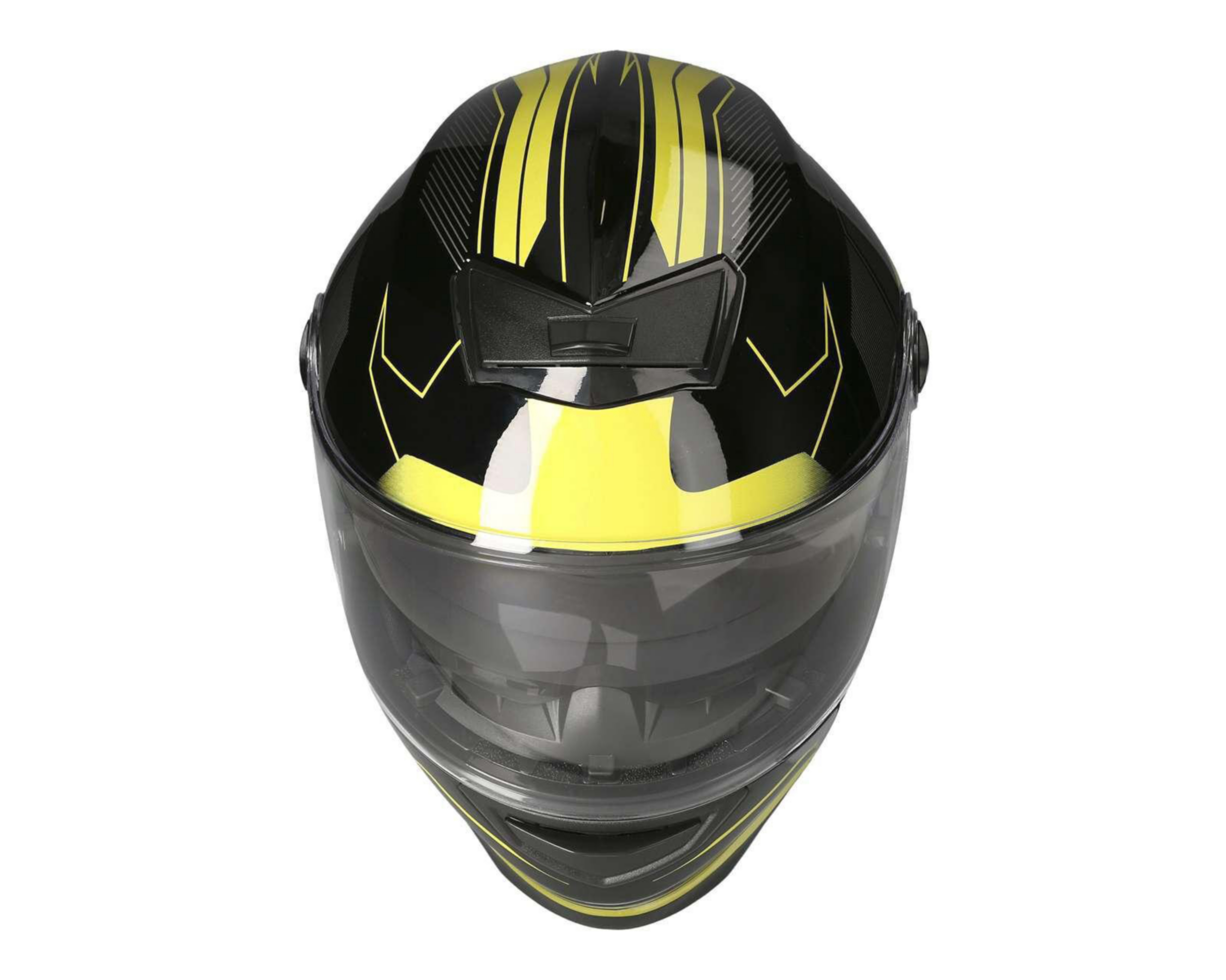 Foto 7 pulgar | Casco para Motociclista Sleek Mediano Doble Visor Amarillo