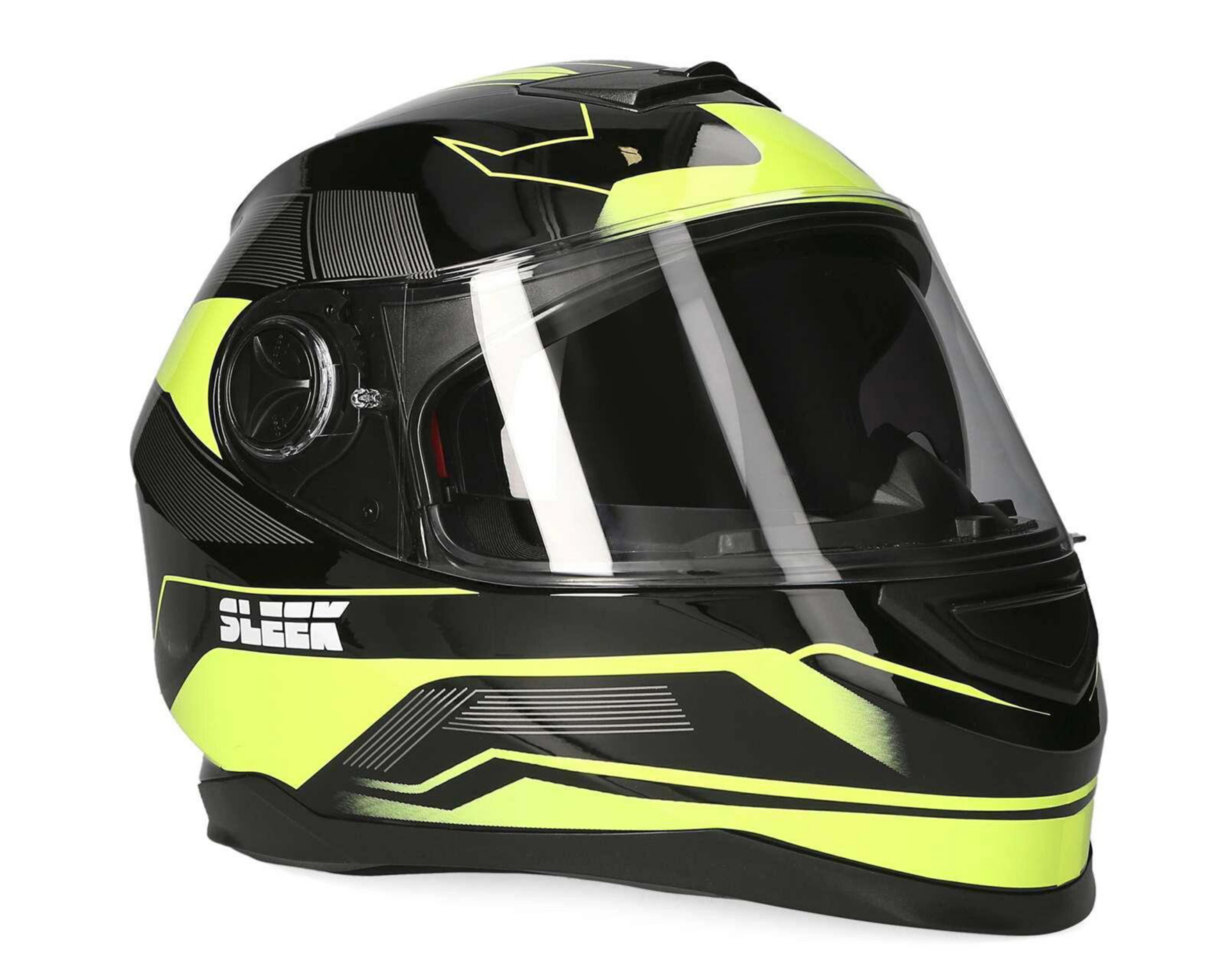 Foto 5 | Casco para Motociclista Sleek Mediano Doble Visor Negro