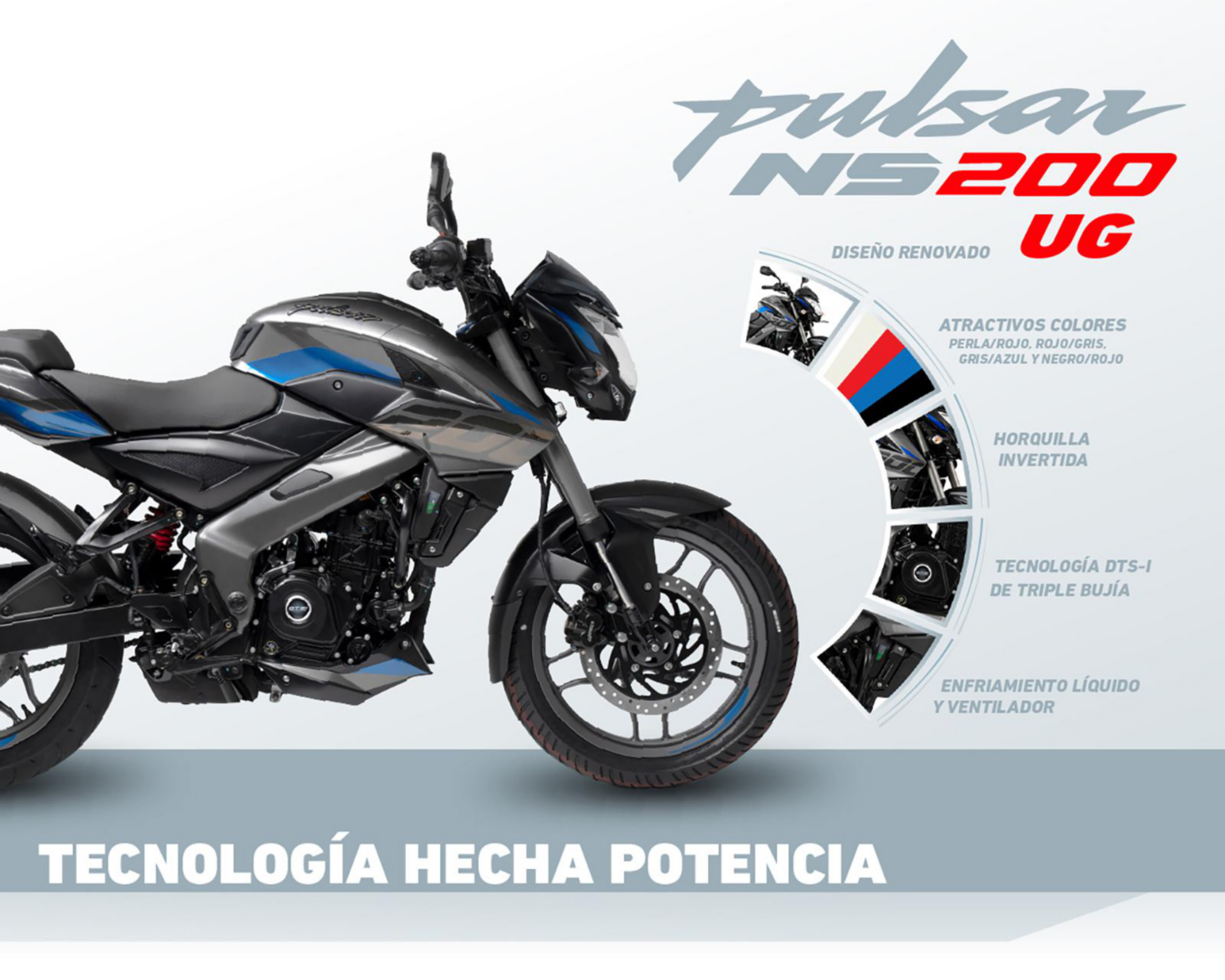 Foto 10 pulgar | Motocicleta Bajaj Pulsar NS 200 CC 2024