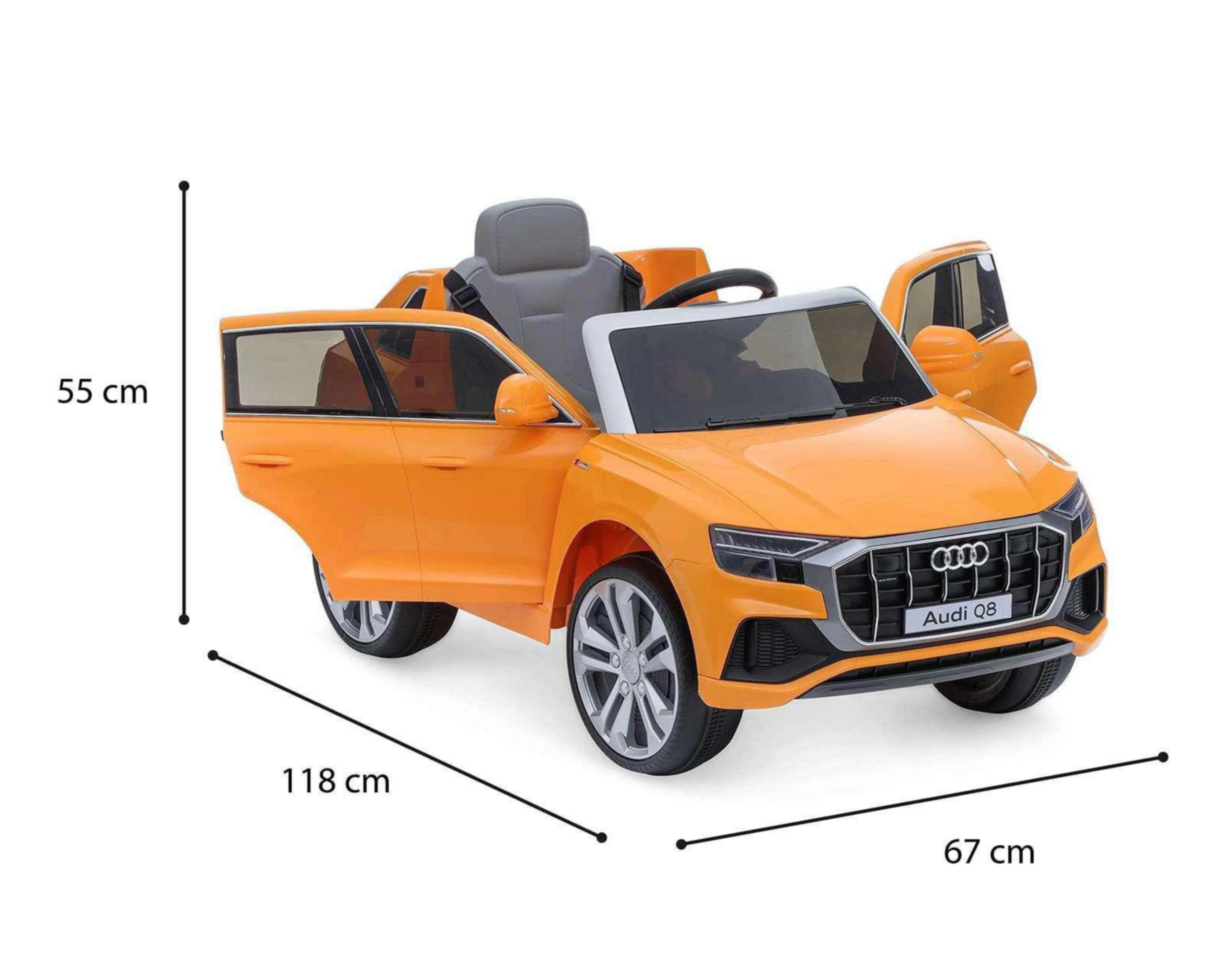 Foto 8 pulgar | Montable Eléctrico Feber Audi Anaranjado