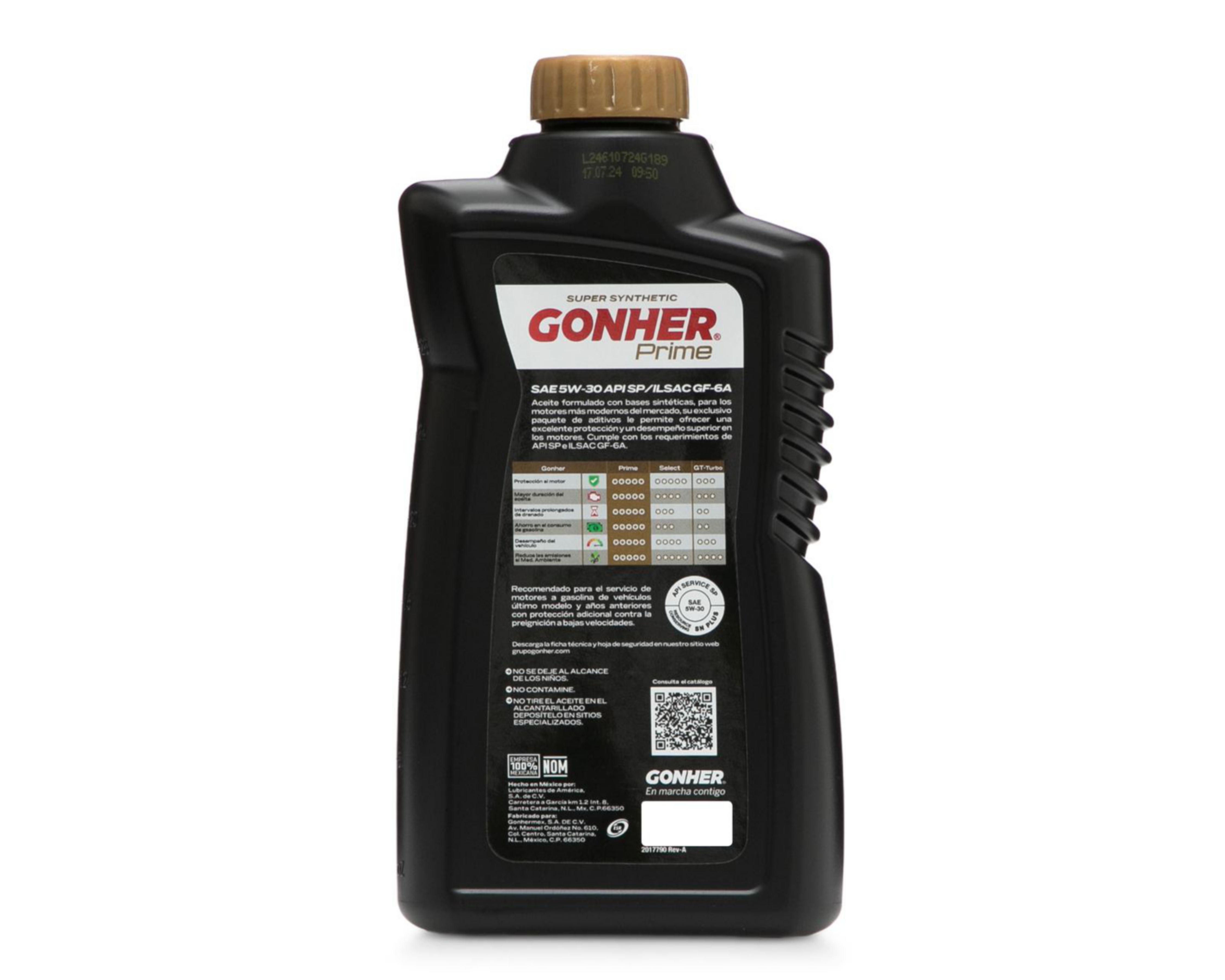 Foto 4 pulgar | Aceite de Motor Completamente Sintético Gonher  SAE 5W30 API 1 L