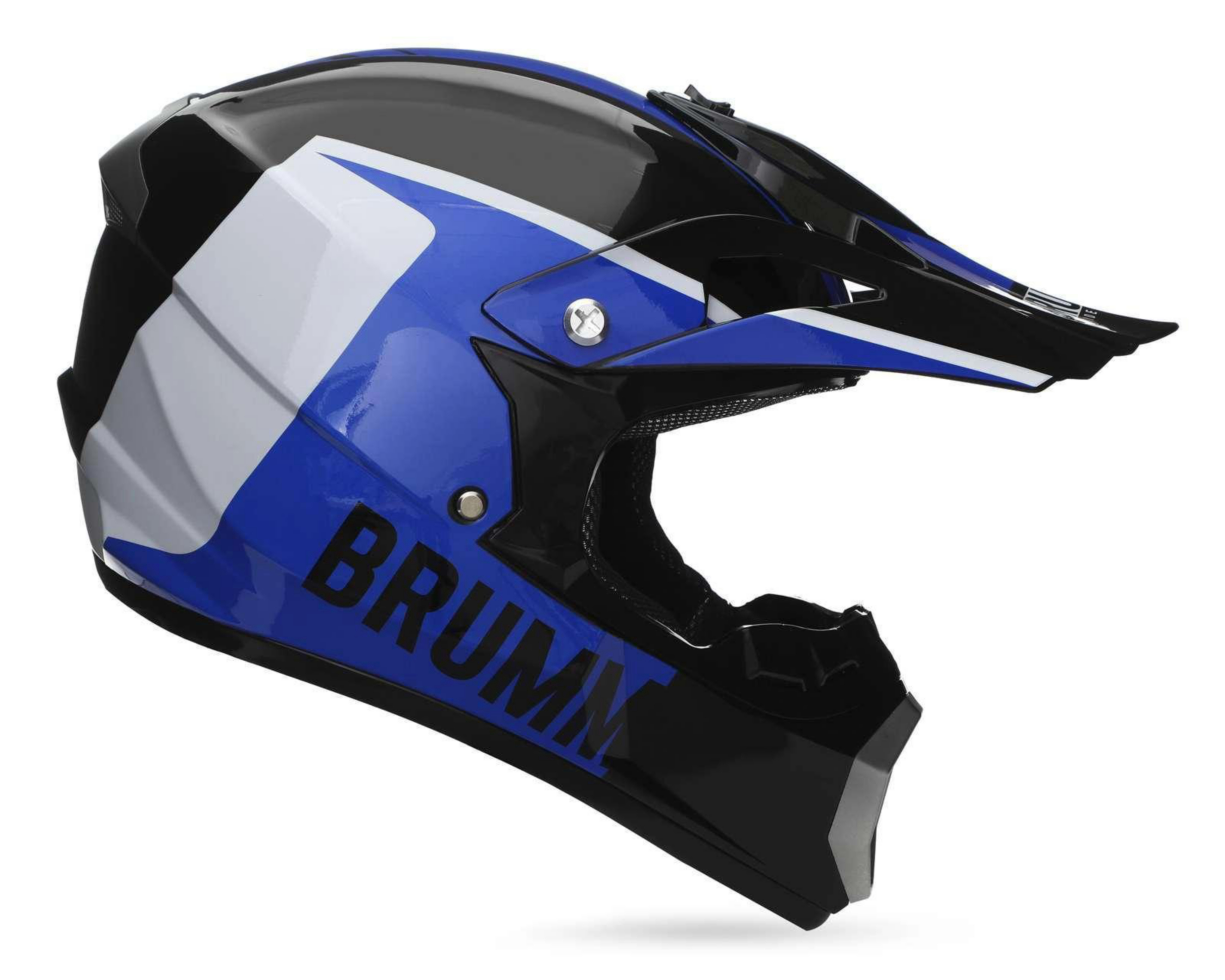 Foto 6 pulgar | Casco para Motociclista Brumm Mediano Juvenil Azul