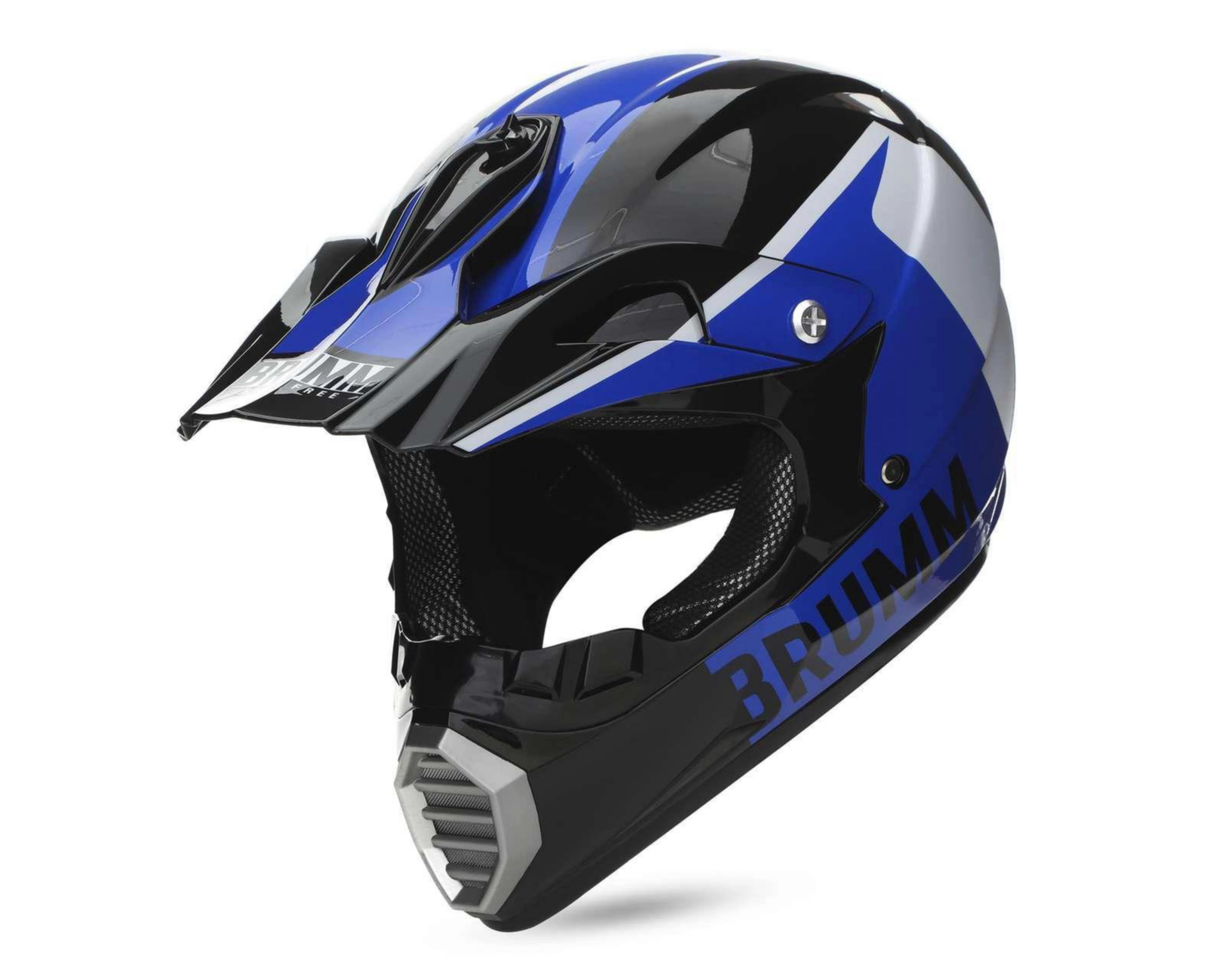 Casco para Motociclista Brumm Grande Juvenil Azul