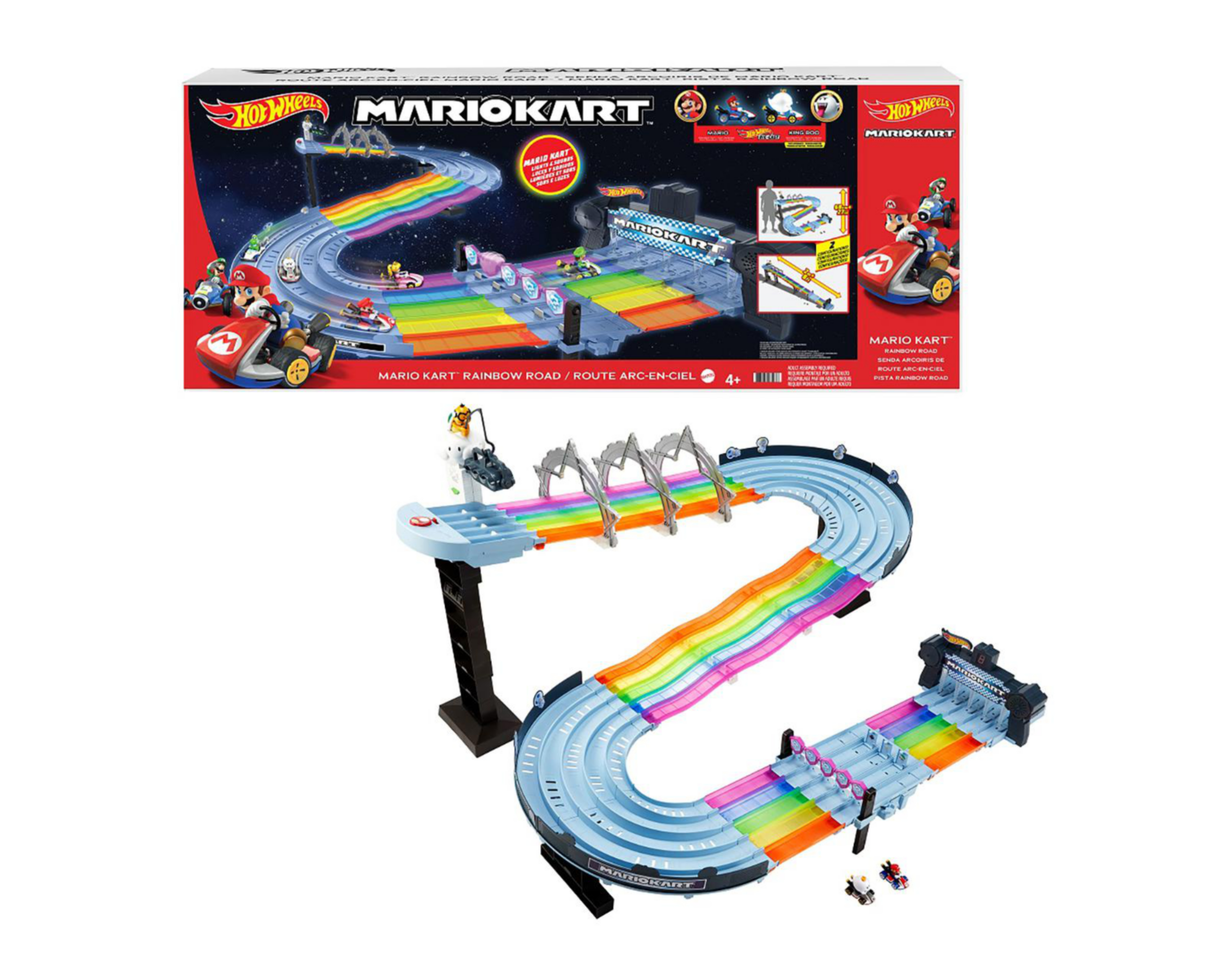 Foto 2 pulgar | Pista de Carreras Hot Wheels Mario Kart Senda Arcoiris