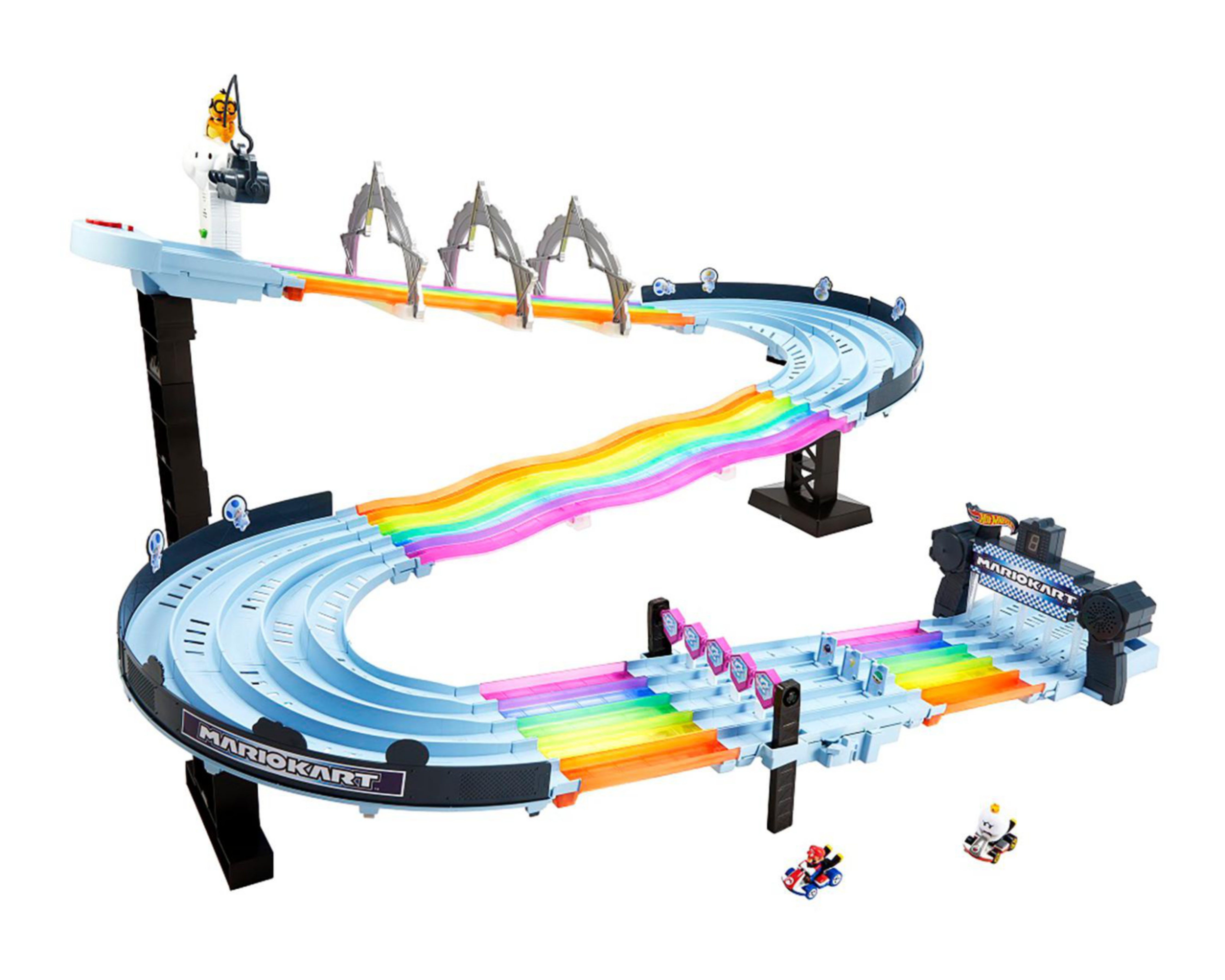 Foto 2 | Pista de Carreras Hot Wheels Mario Kart Senda Arcoiris