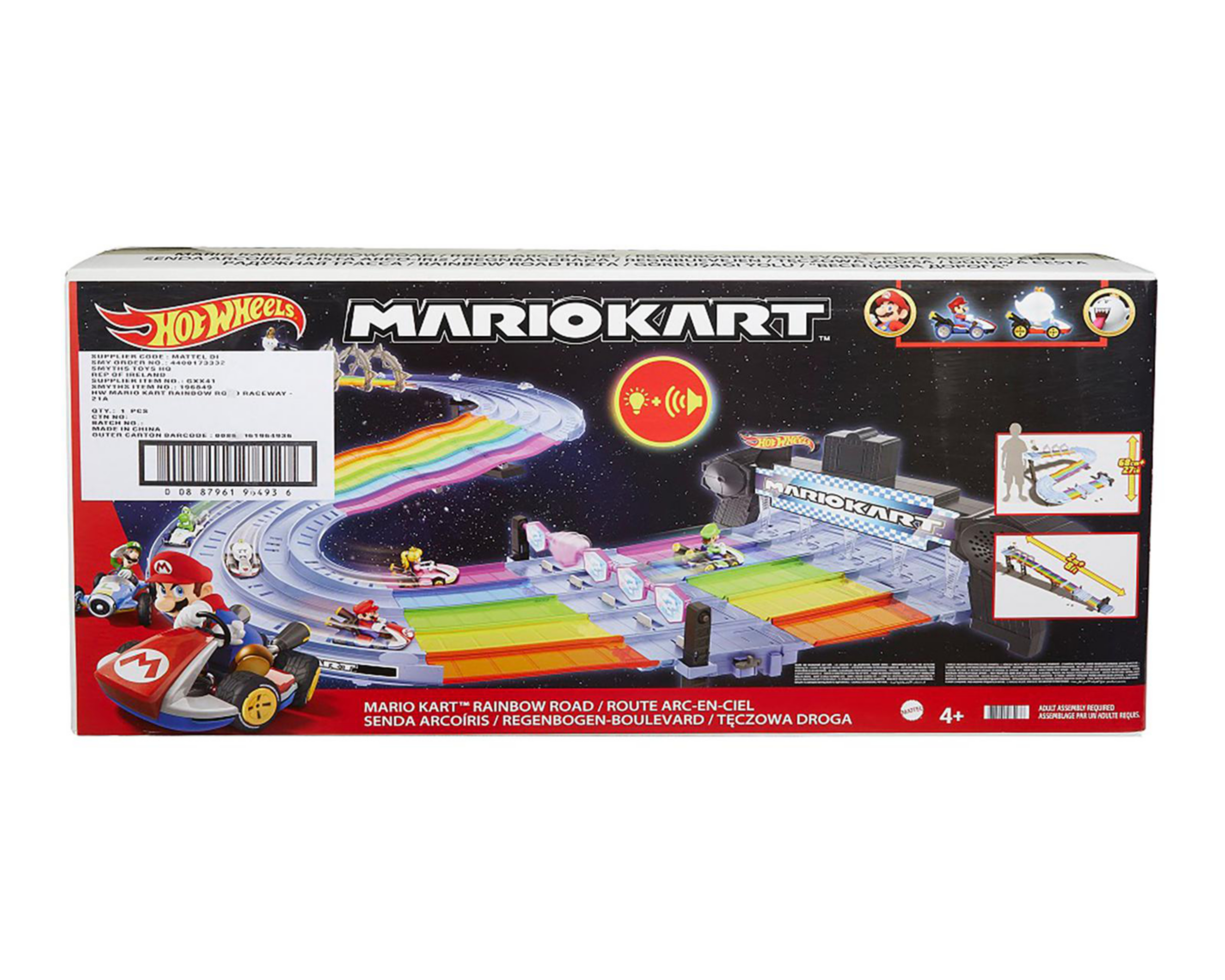 Foto 5 | Pista de Carreras Hot Wheels Mario Kart Senda Arcoiris