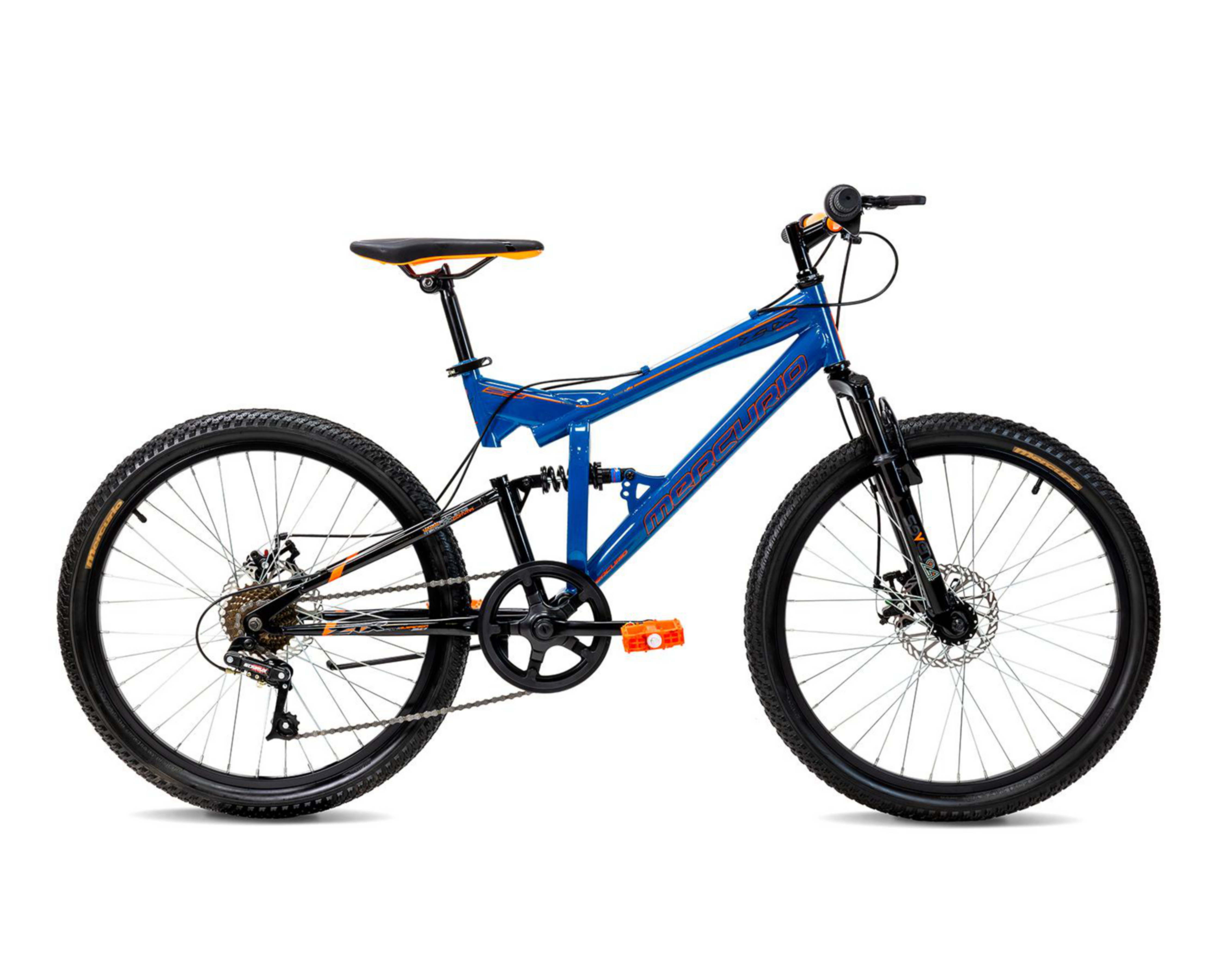 Foto 2 | Bicicleta de Montaña Mercurio ZTX DS Rodada 24 Azul