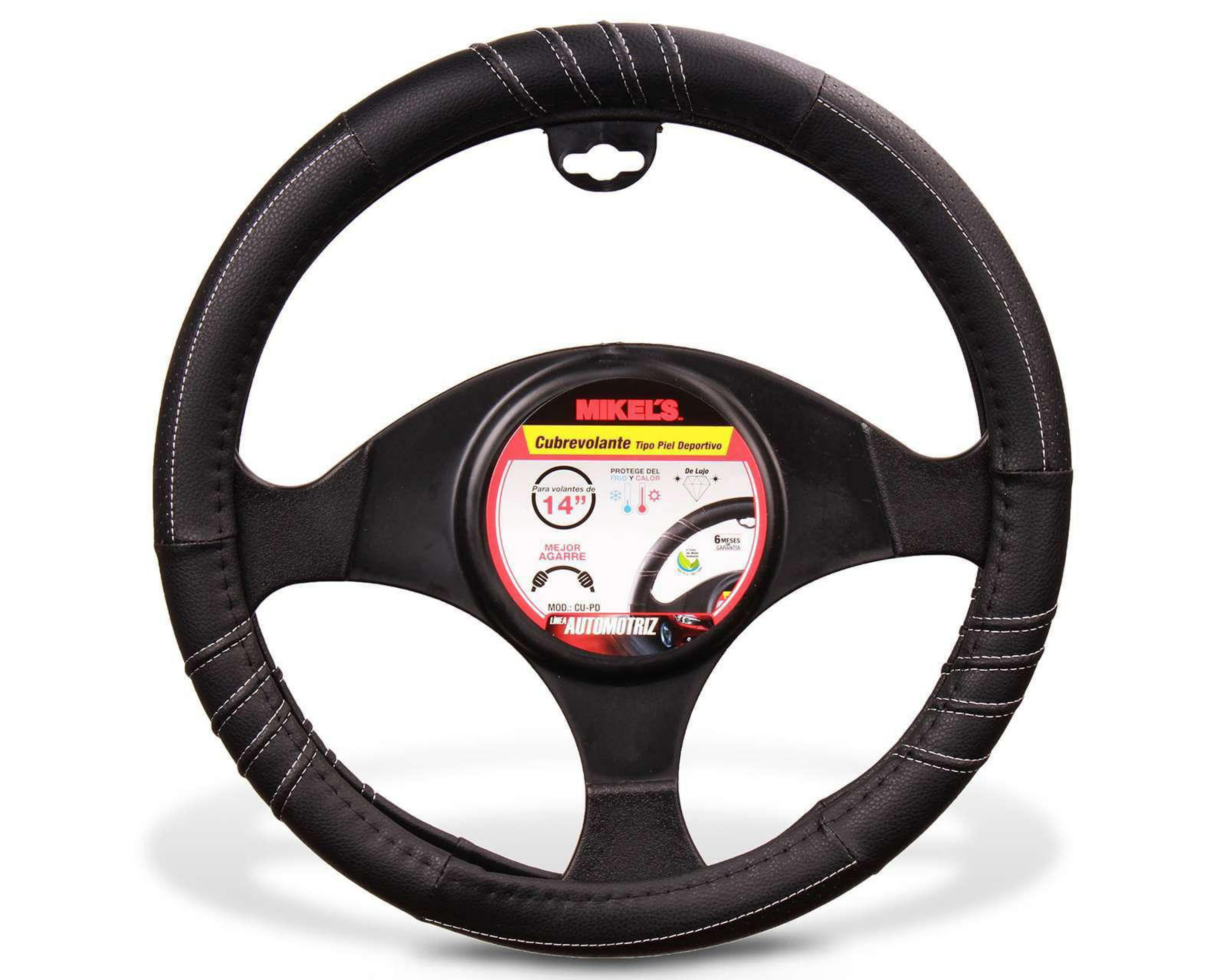 Cubrevolante Mikels CU-PD Tipo Piel Deportivo Negro