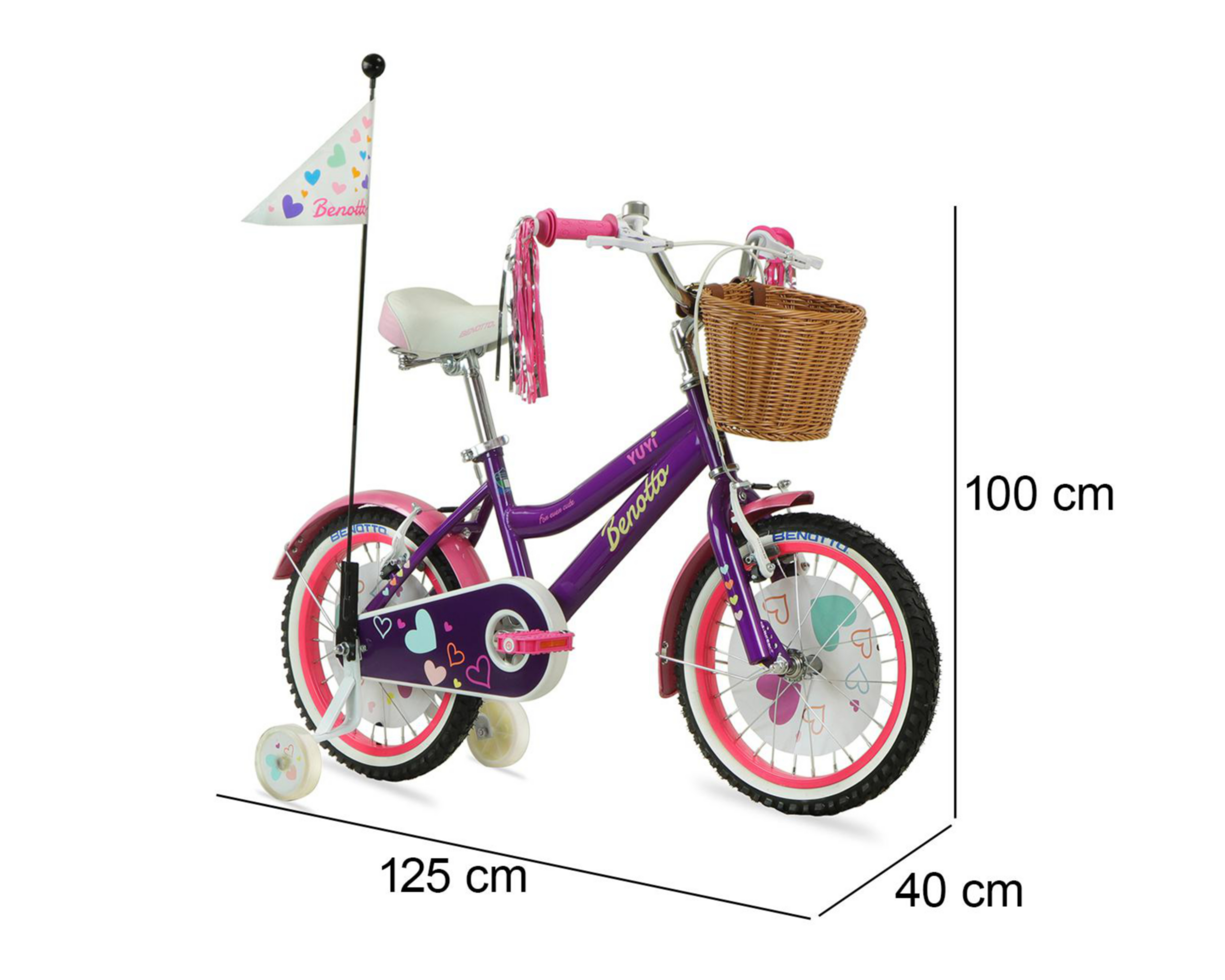 Foto 6 pulgar | Bicicleta Infantil Benotto Yuyi 16 Morada
