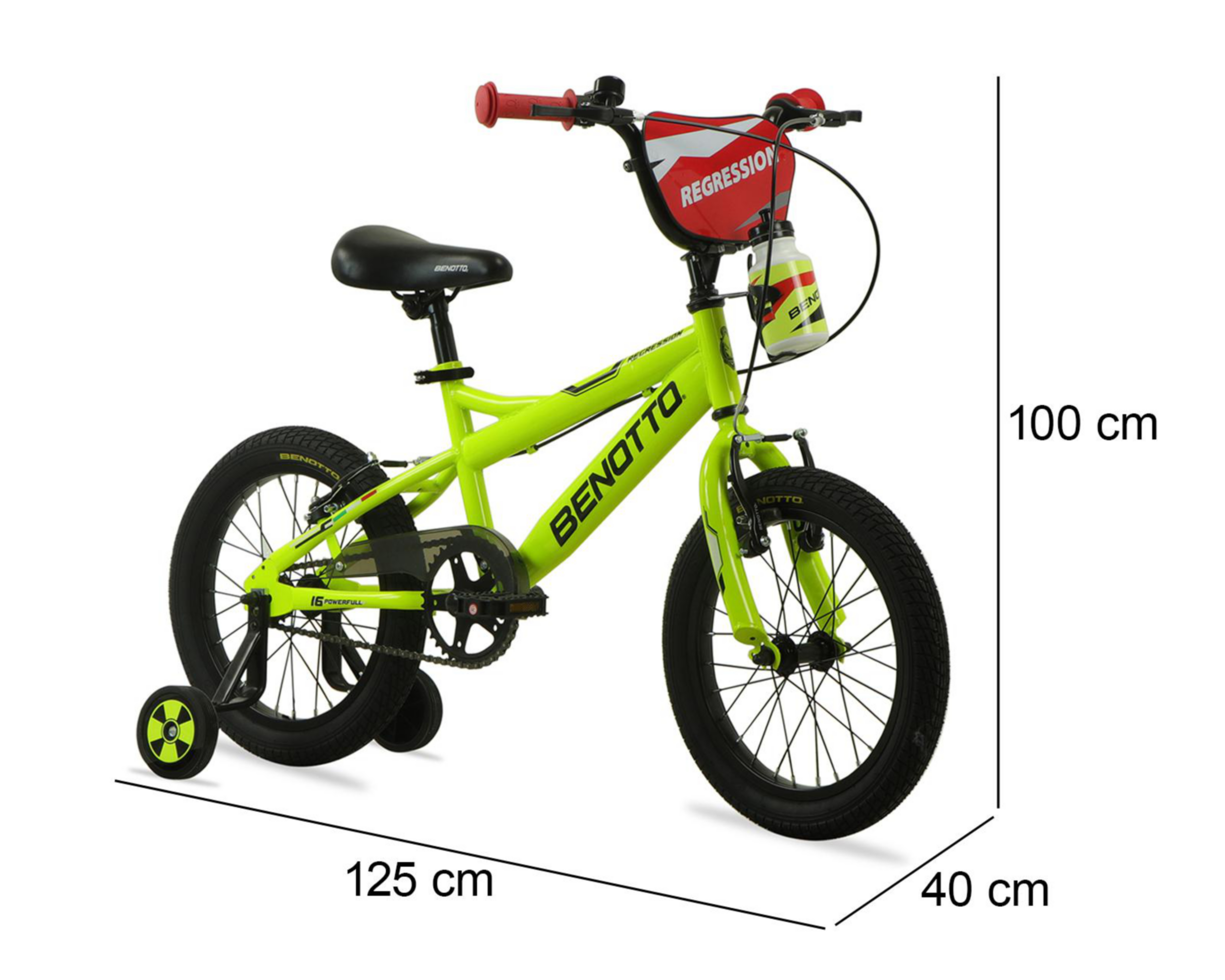 Foto 5 | Bicicleta Infantil Benotto Regression Rodada 16 Negra