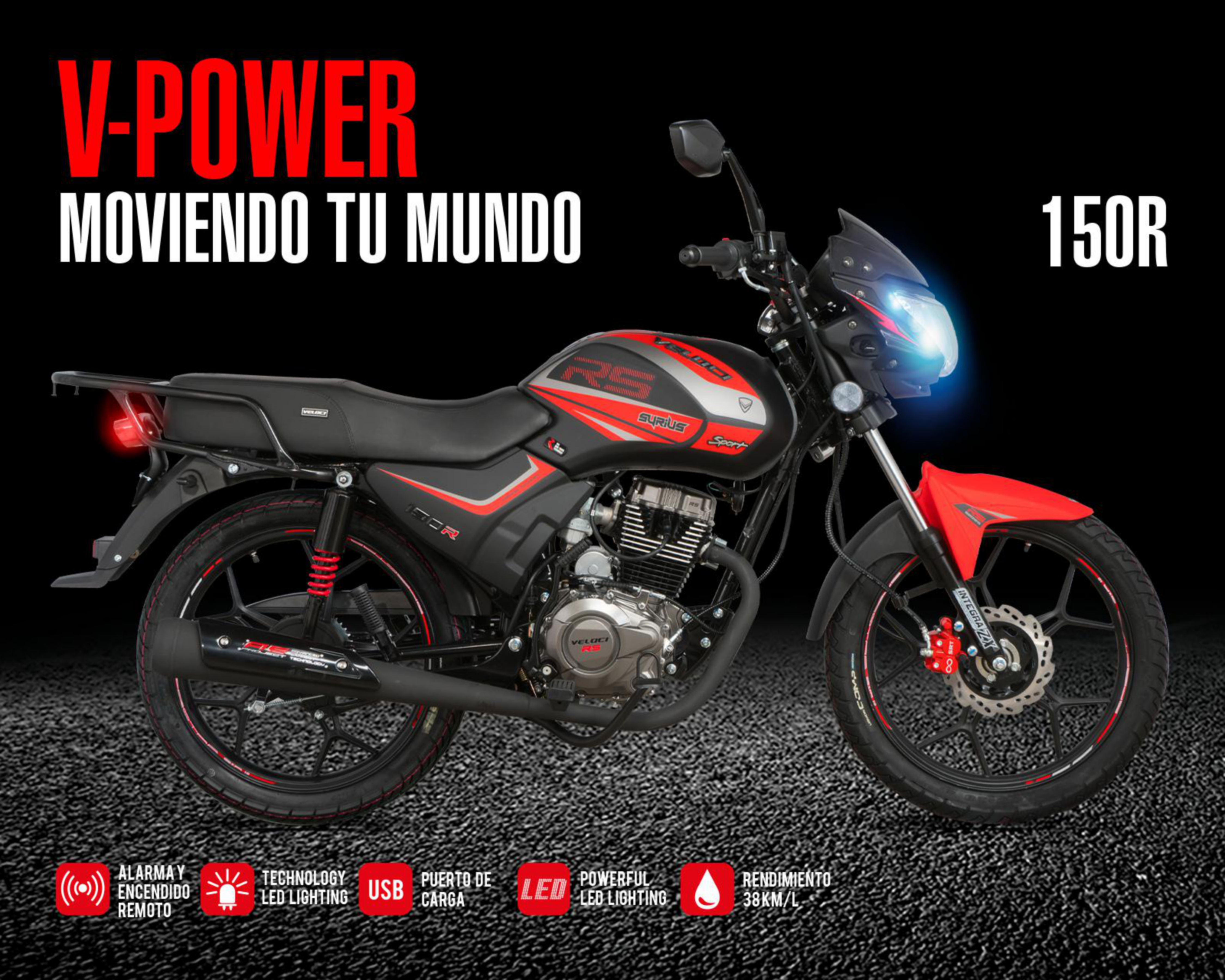 Foto 4 pulgar | Motocicleta Veloci Syrius RS Sport 150 cc 2024