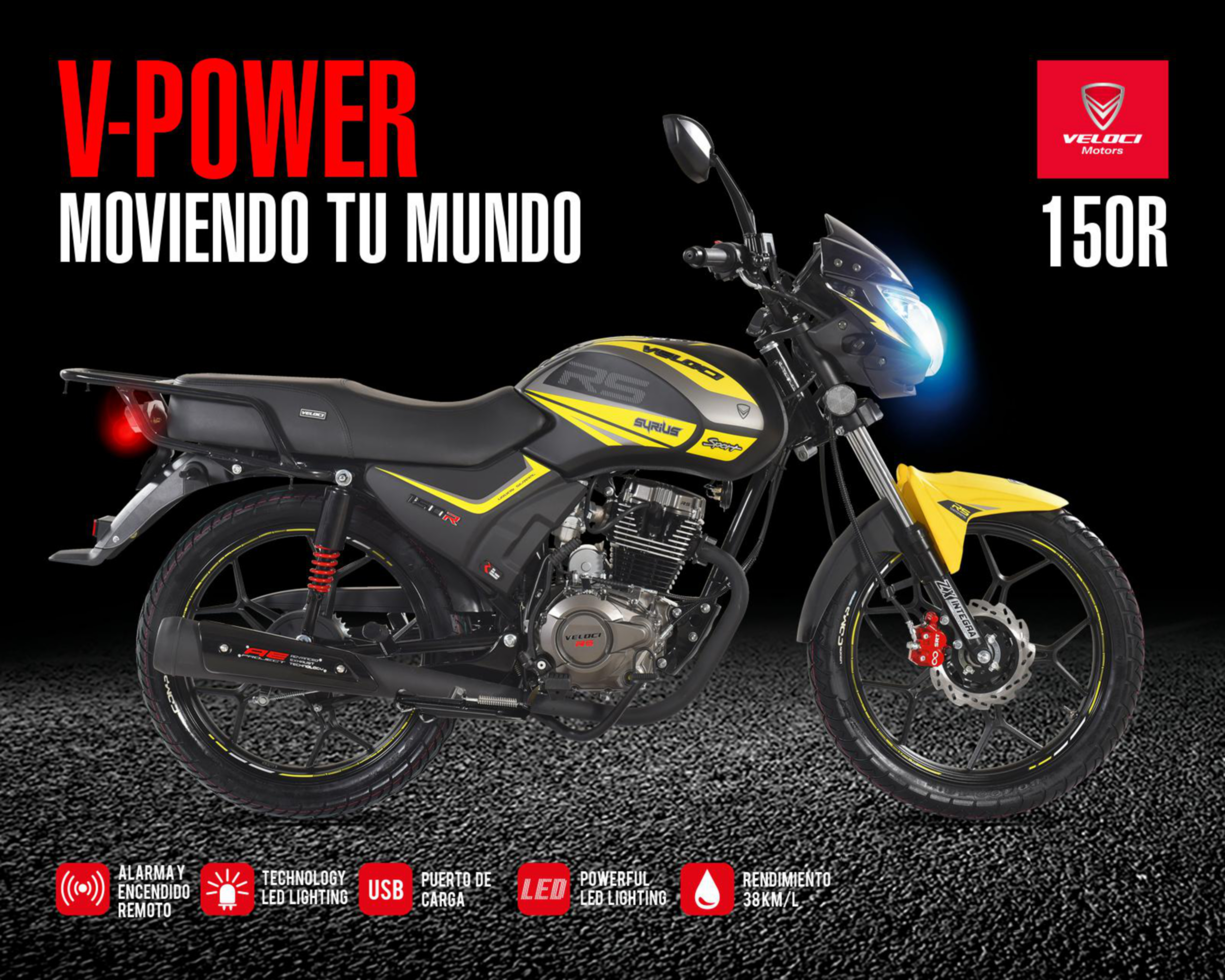 Foto 4 pulgar | Motocicleta Veloci Syrius RS Sport 150 cc 2024