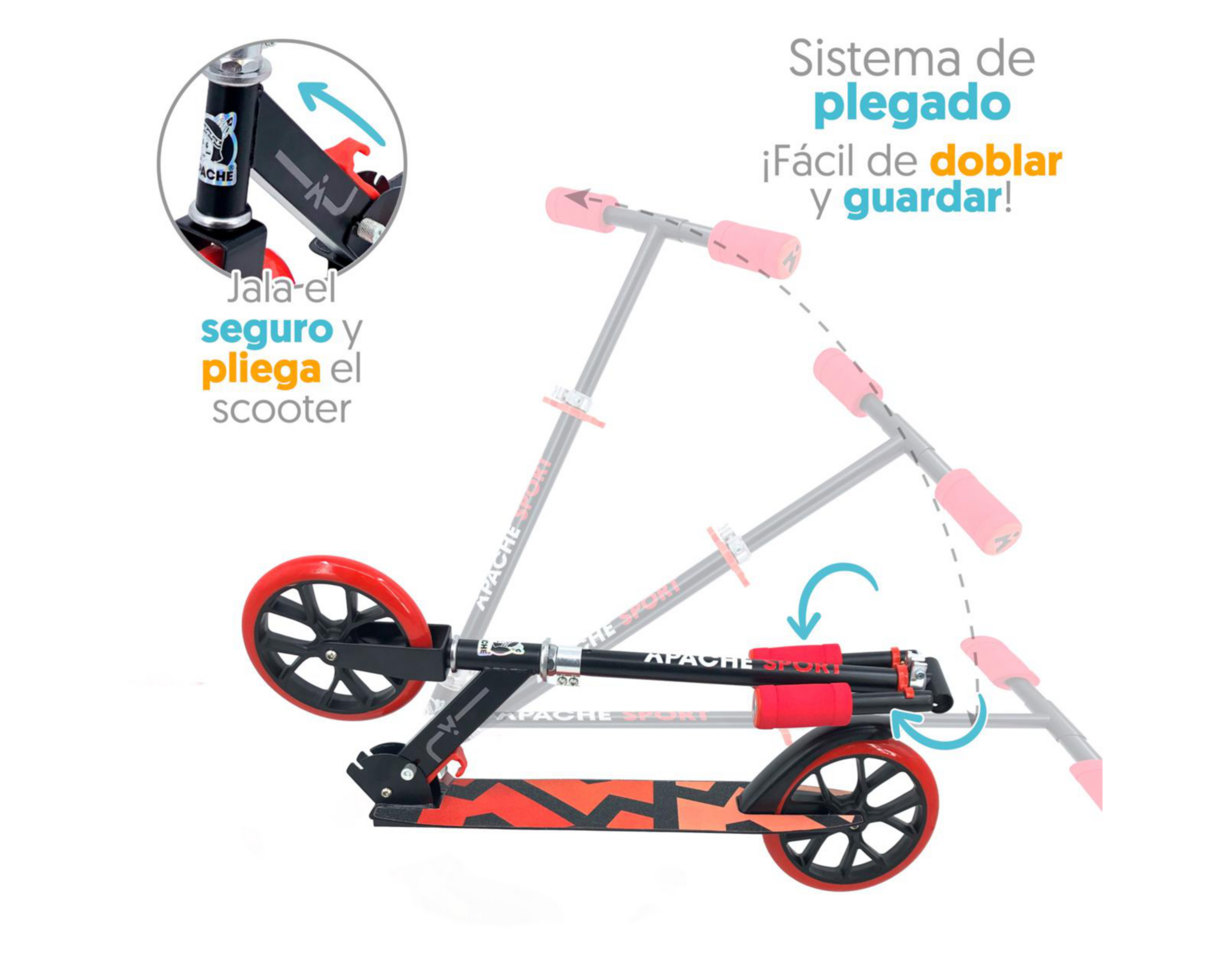 Foto 4 | Scooter para Niño Apache Plegable