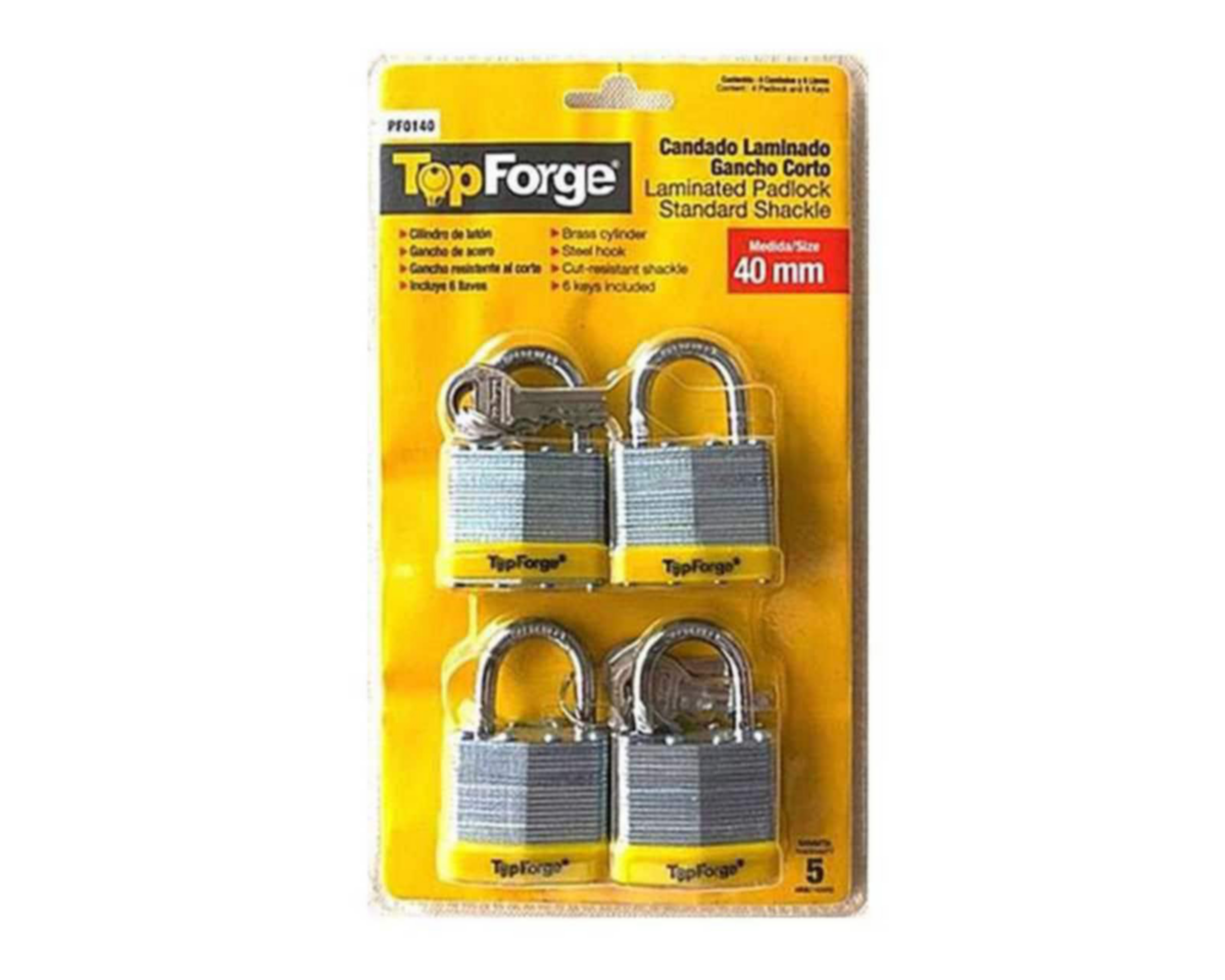 Foto 2 pulgar | Candados Topforge Seguridad  PF01 4 Piezas