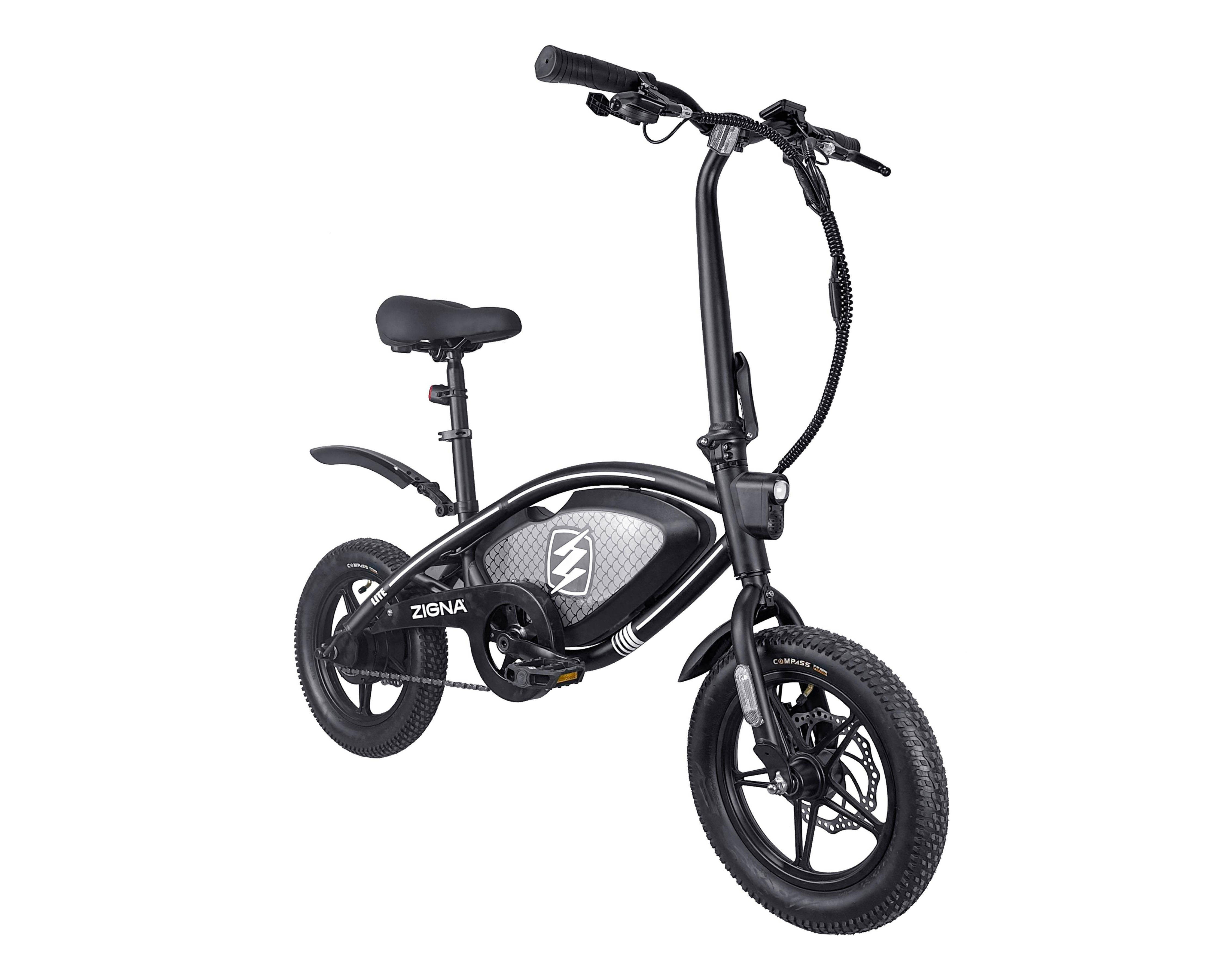 Bicicleta Eléctrica Motor 350 W Zigna Lite 14" Negra