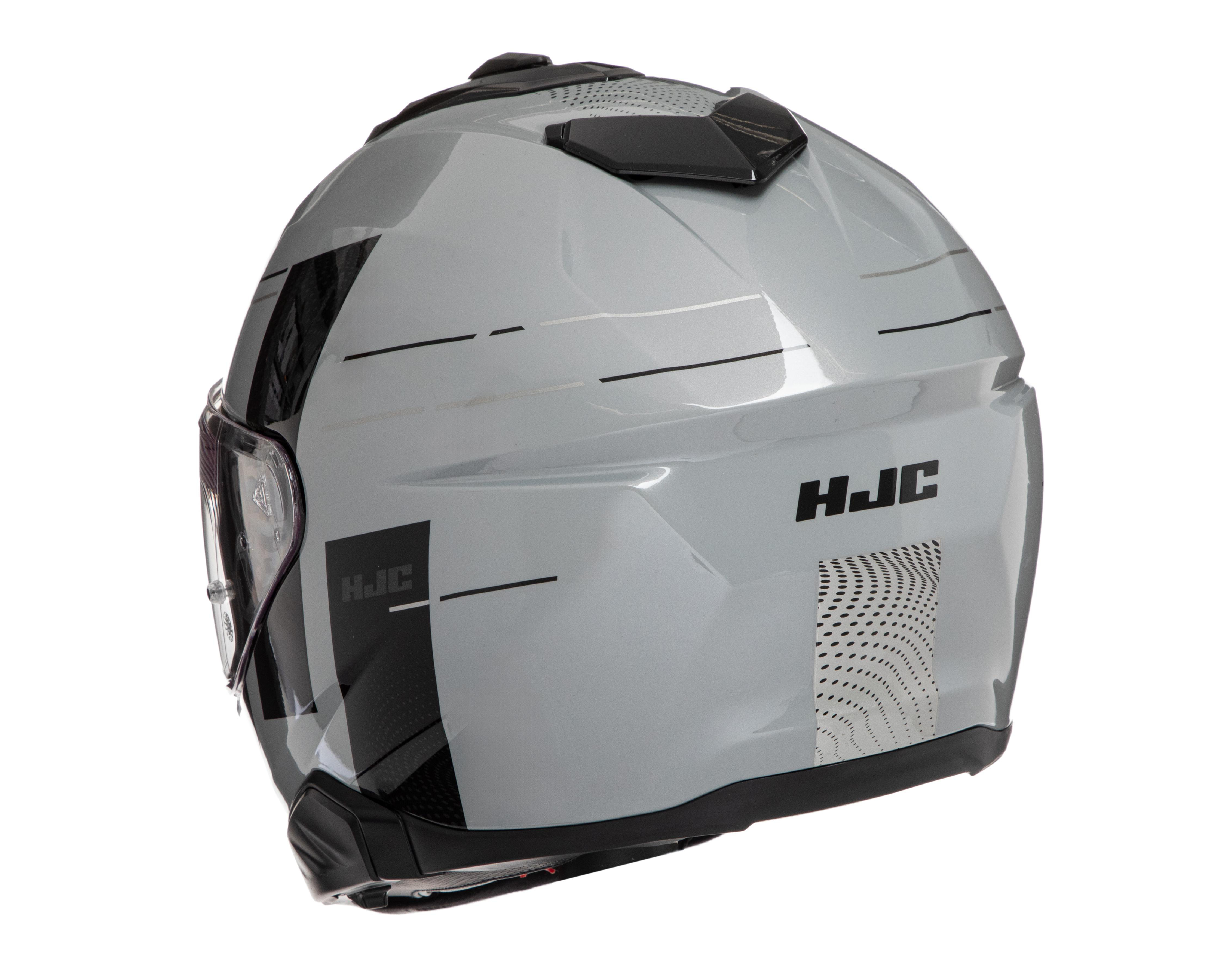 Foto 4 pulgar | Casco para Motociclista HJC Grande Gris