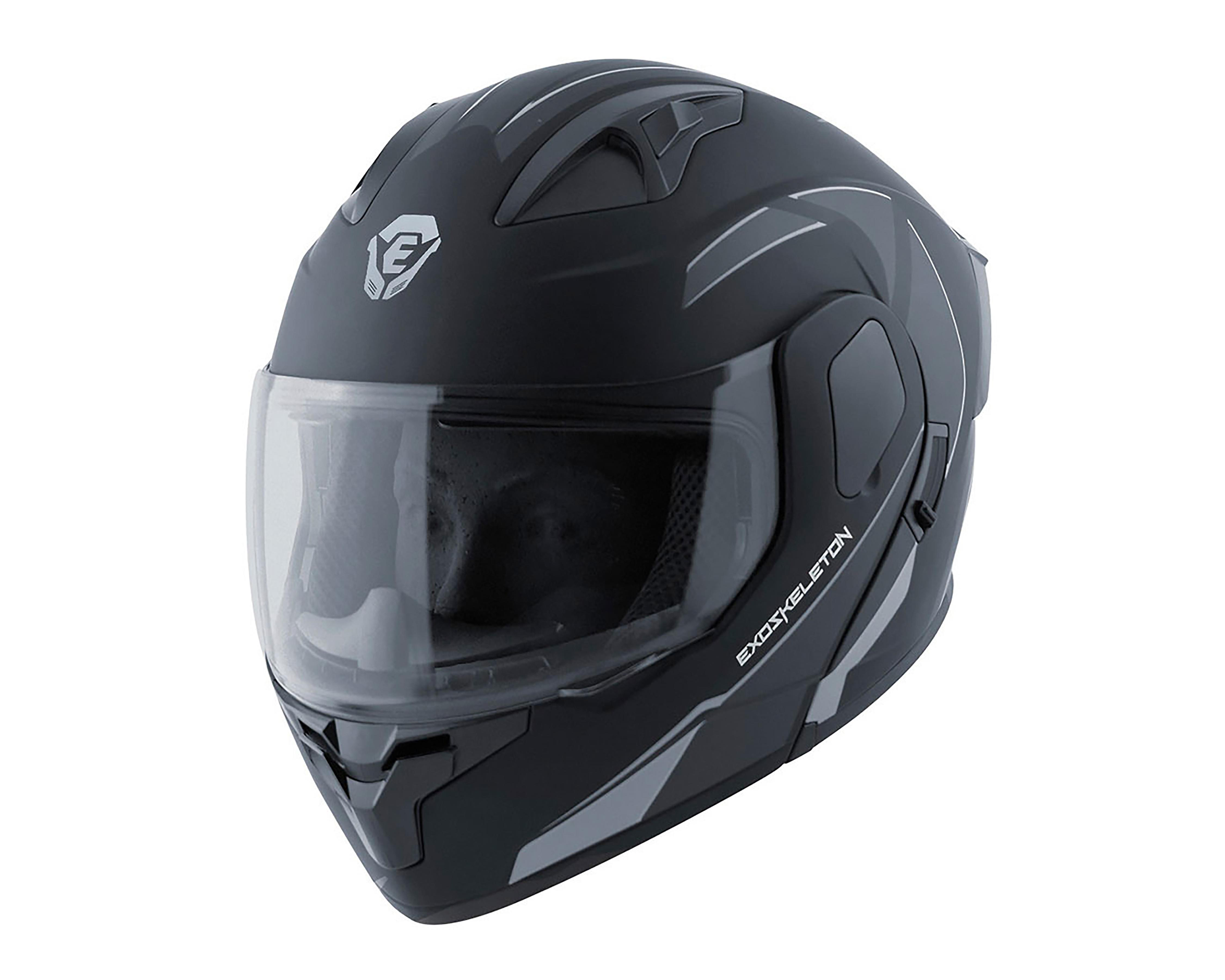 Foto 2 pulgar | Casco para Motociclista Exoskeleton Extragrande Negro Ajustable