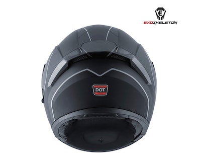 Foto 3 | Casco para Motociclista Exoskeleton Extragrande Negro Ajustable