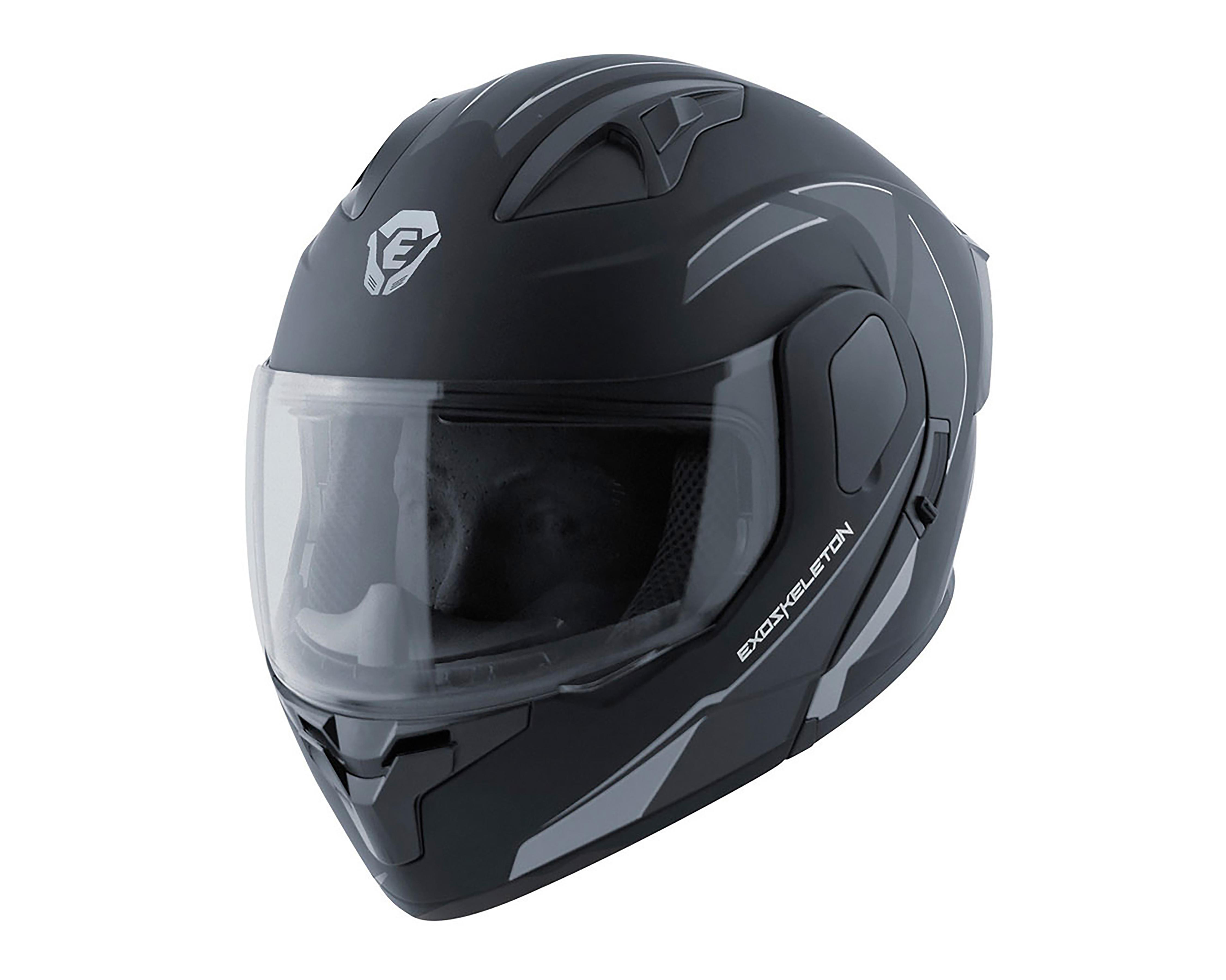 Foto 2 pulgar | Casco para Motociclista Exoskeleton Grande Negro Ajustable
