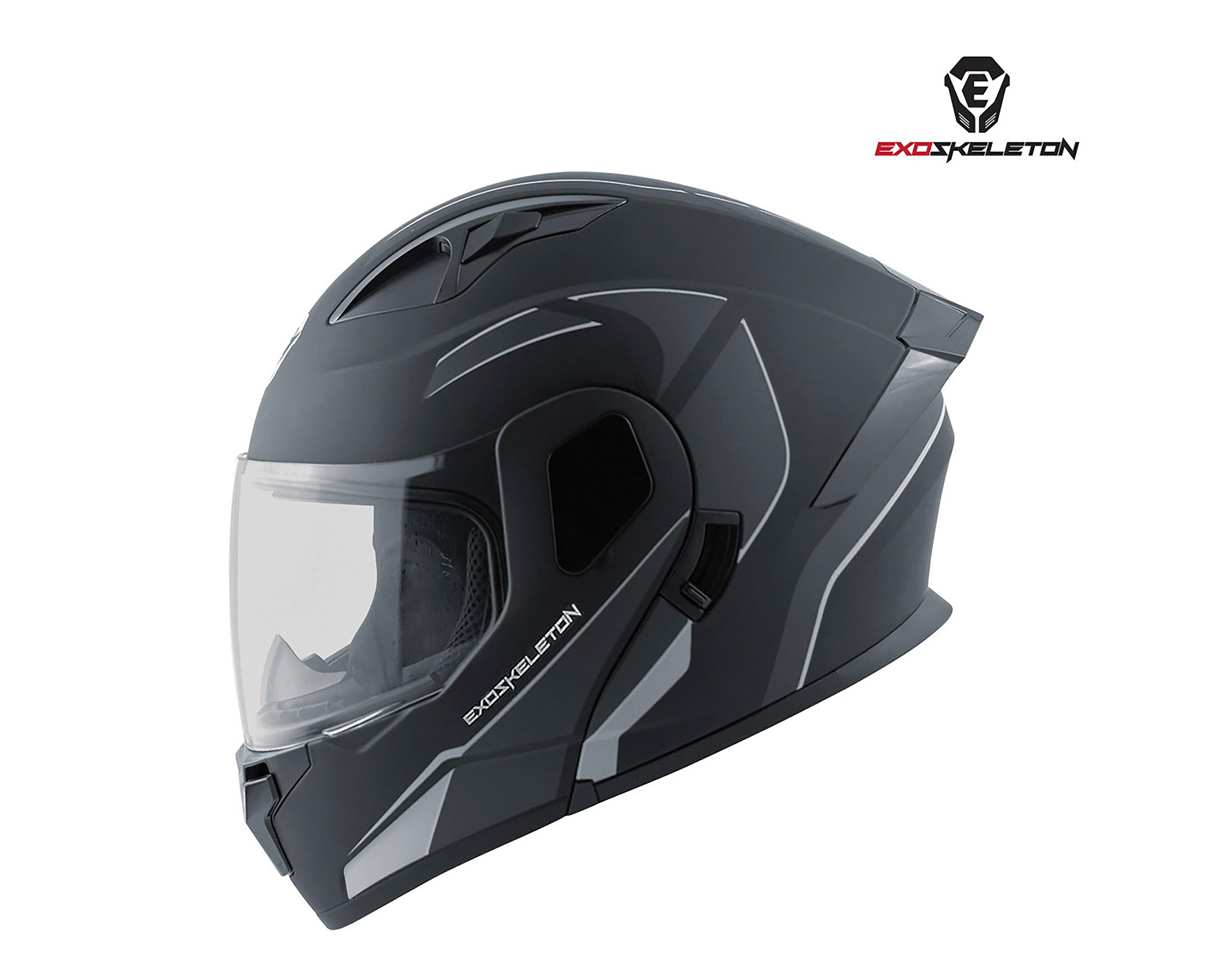 Foto 3 pulgar | Casco para Motociclista Exoskeleton Grande Negro Ajustable