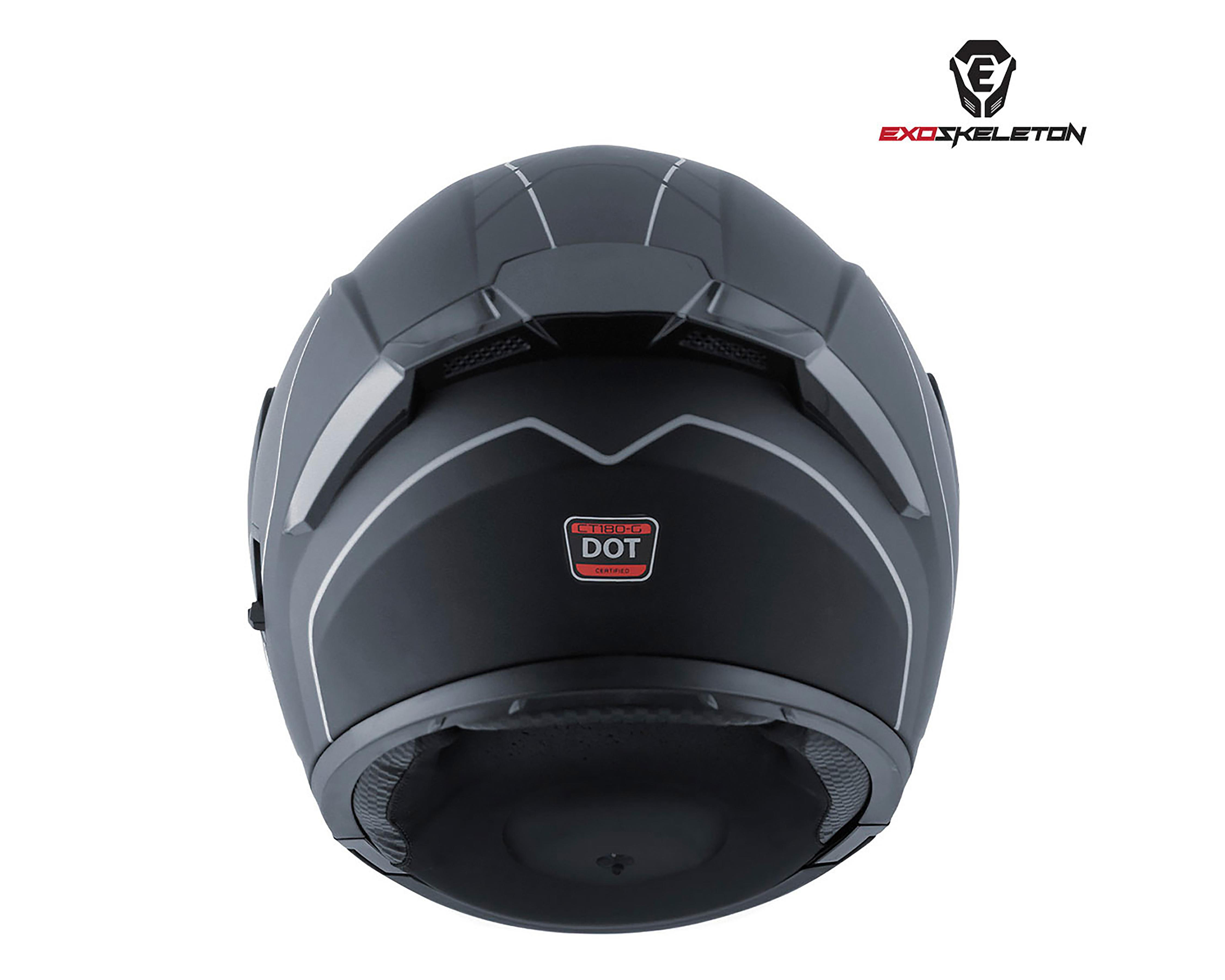 Foto 4 pulgar | Casco para Motociclista Exoskeleton Grande Negro Ajustable
