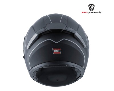 Foto 3 | Casco para Motociclista Exoskeleton Grande Negro Ajustable