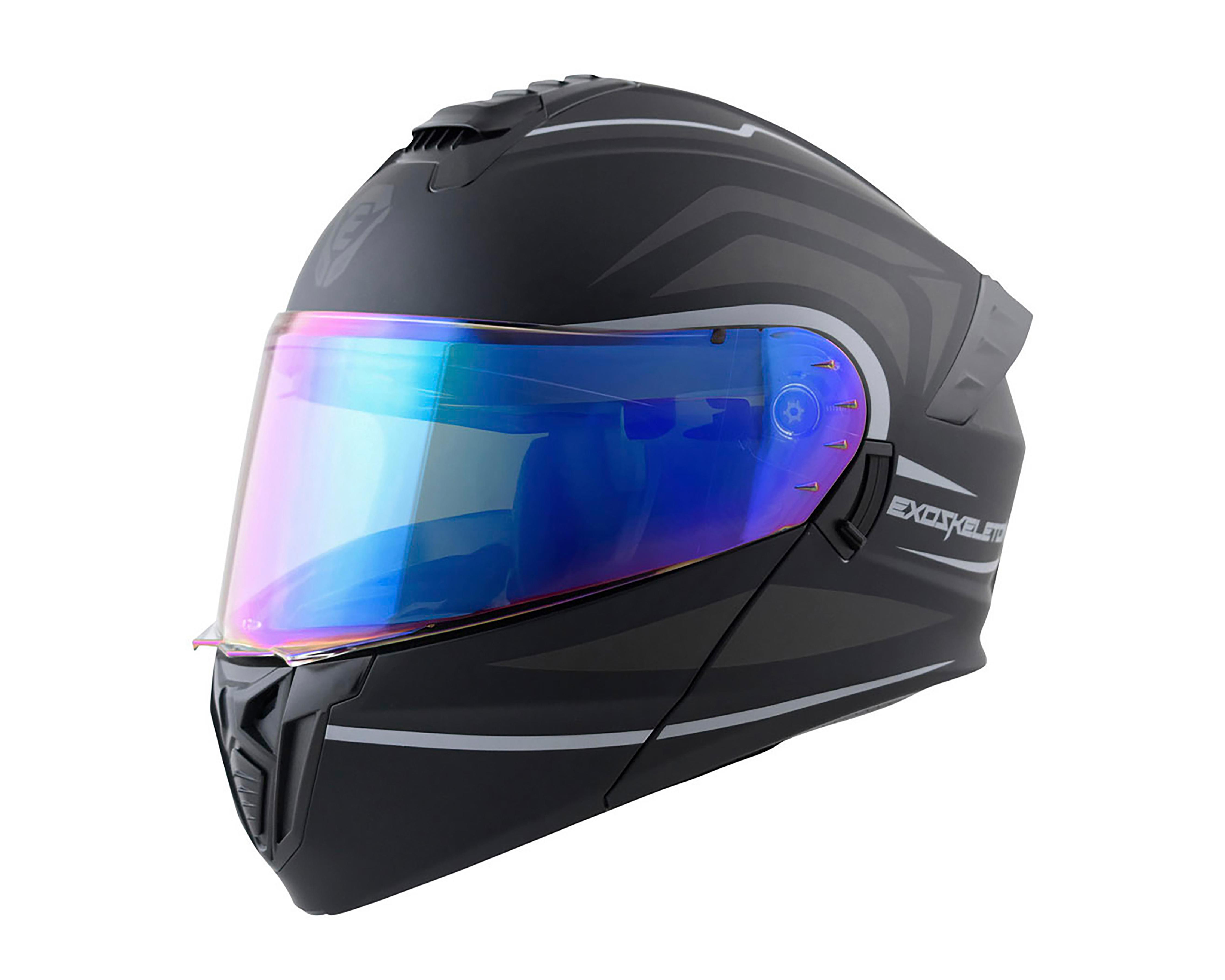 Foto 2 pulgar | Casco para Motociclista Exoskeleton Grande Negro