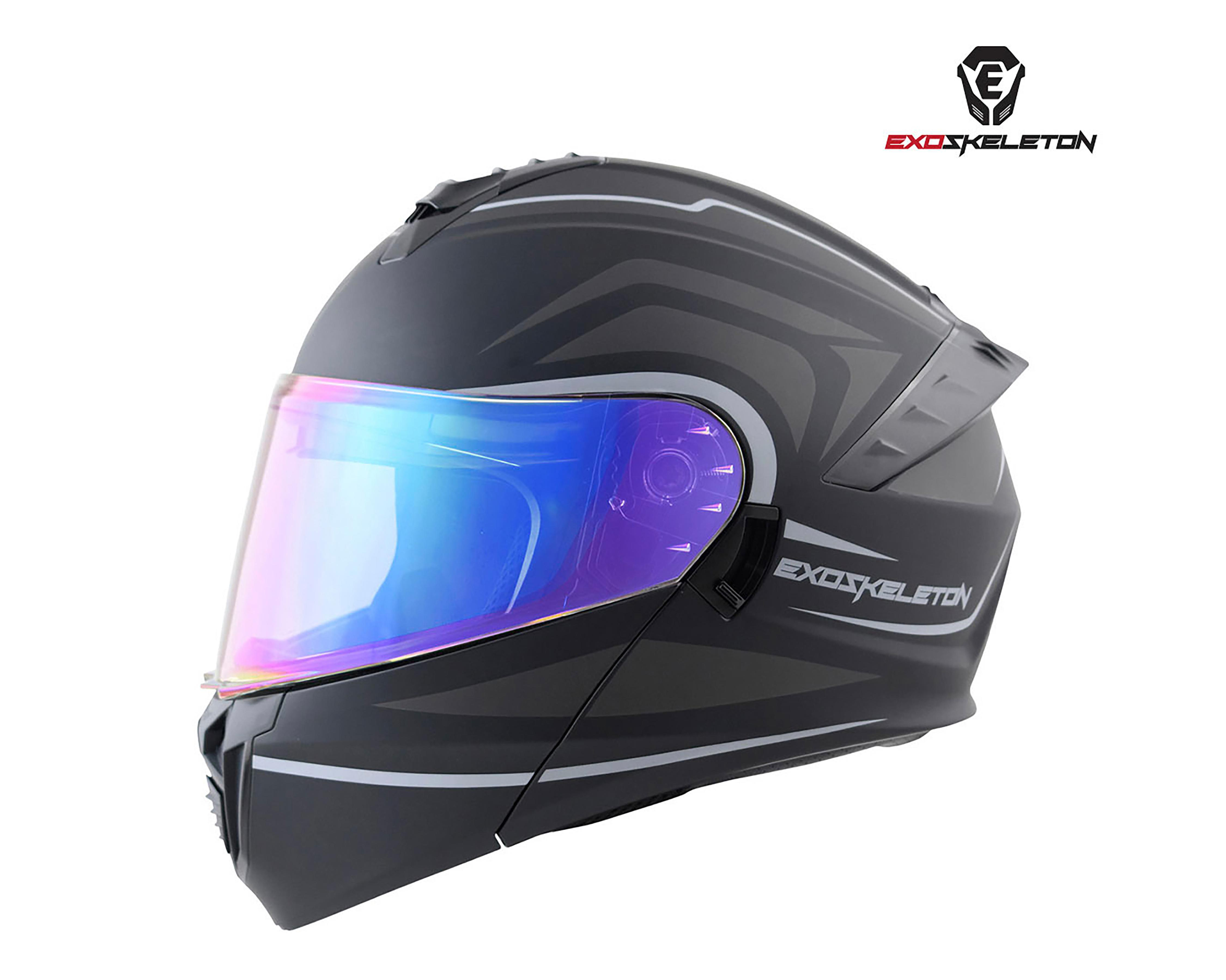Foto 3 pulgar | Casco para Motociclista Exoskeleton Grande Negro