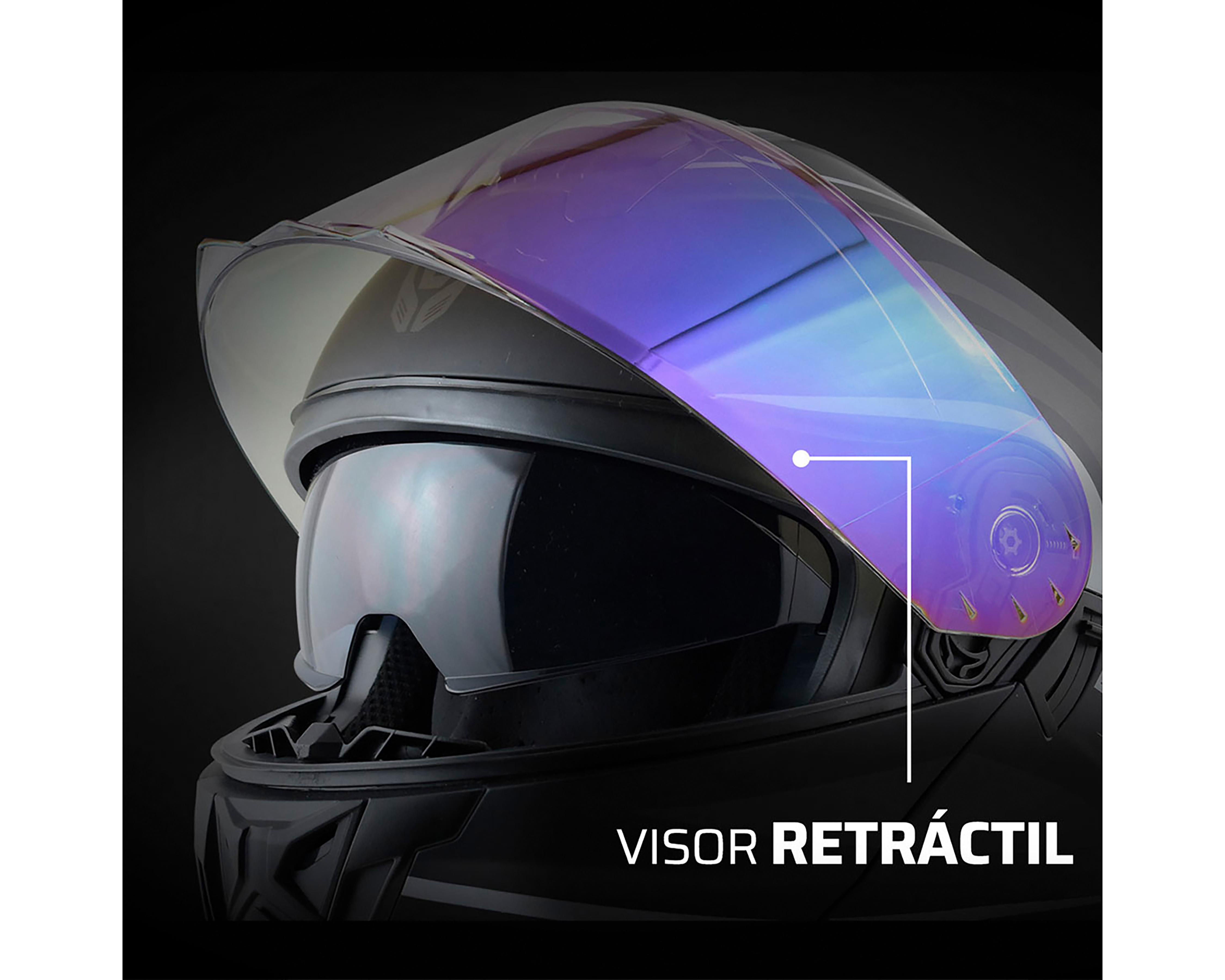 Foto 8 pulgar | Casco para Motociclista Exoskeleton Grande Negro