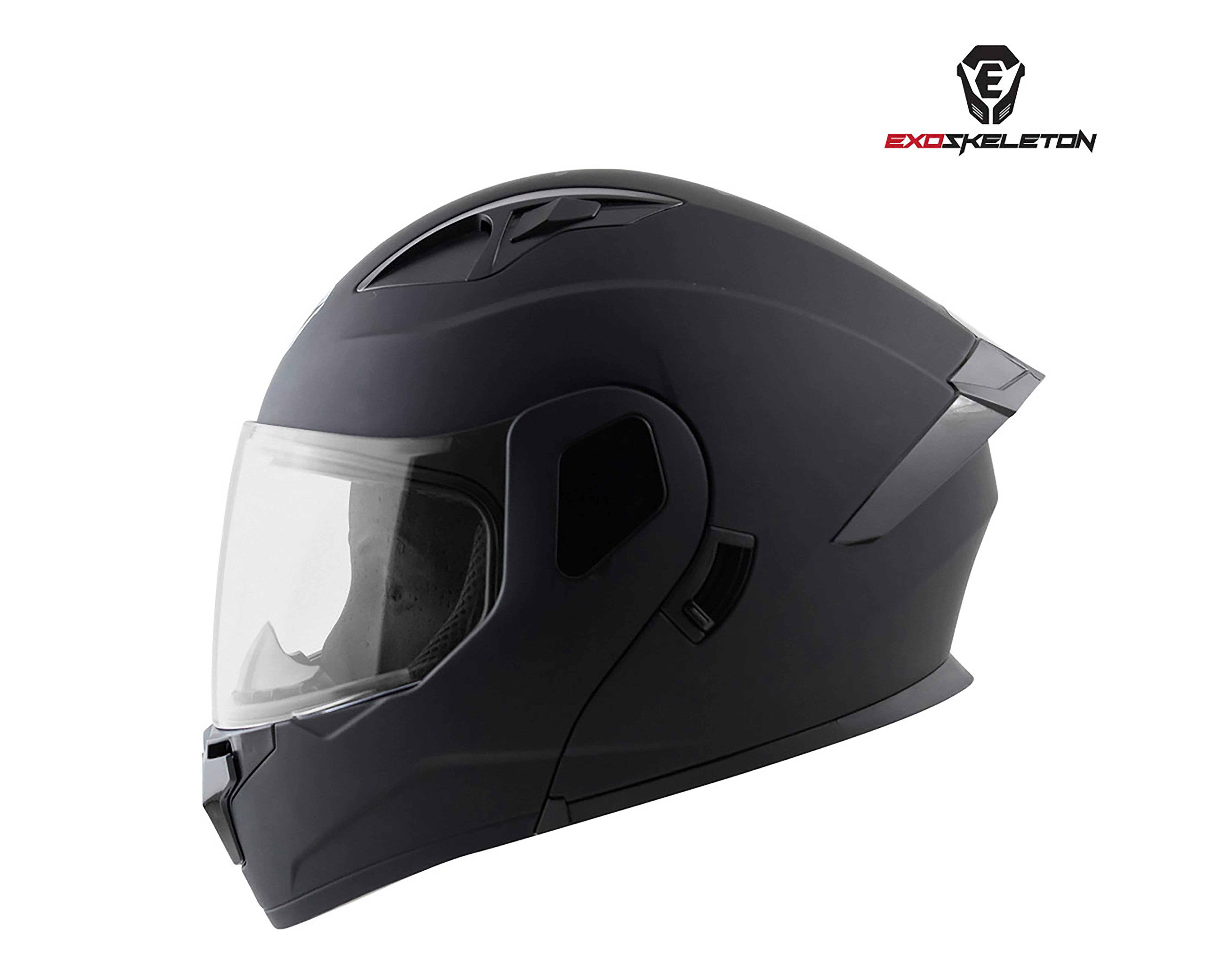 Foto 3 pulgar | Casco para Motociclista Exoskeleton Grande Negro con Certificación DOT