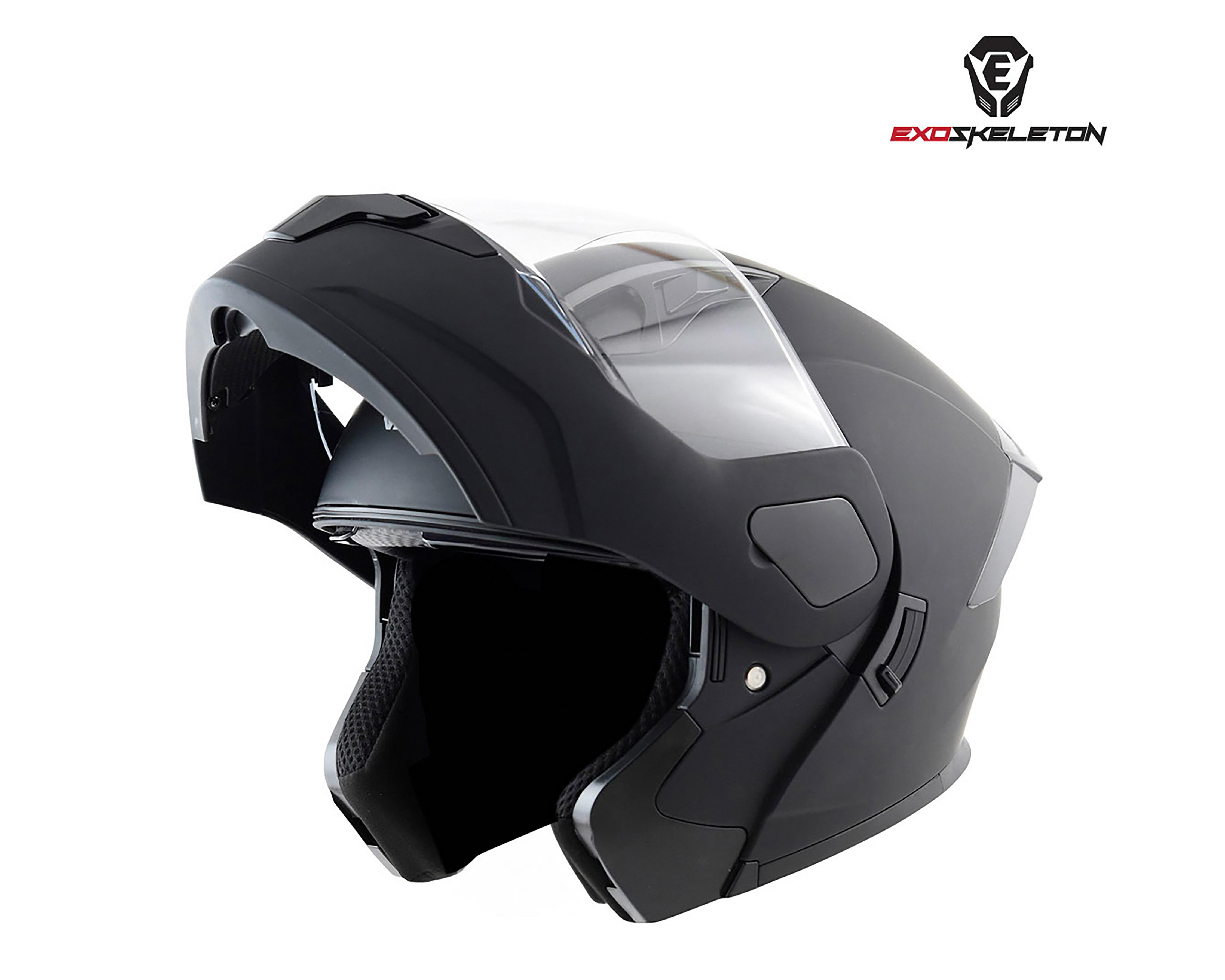 Foto 5 pulgar | Casco para Motociclista Exoskeleton Grande Negro con Certificación DOT