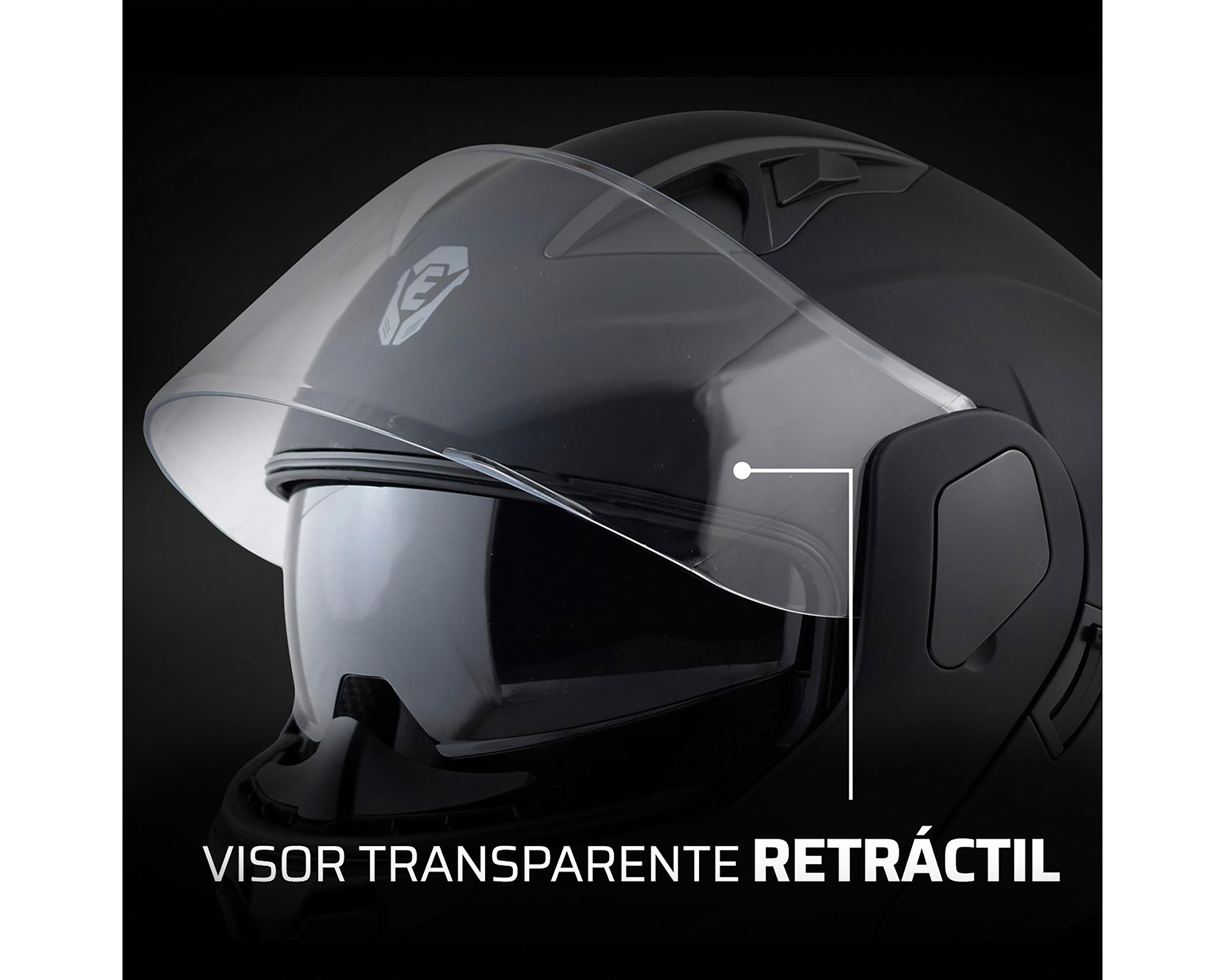 Foto 8 pulgar | Casco para Motociclista Exoskeleton Grande Negro con Certificación DOT