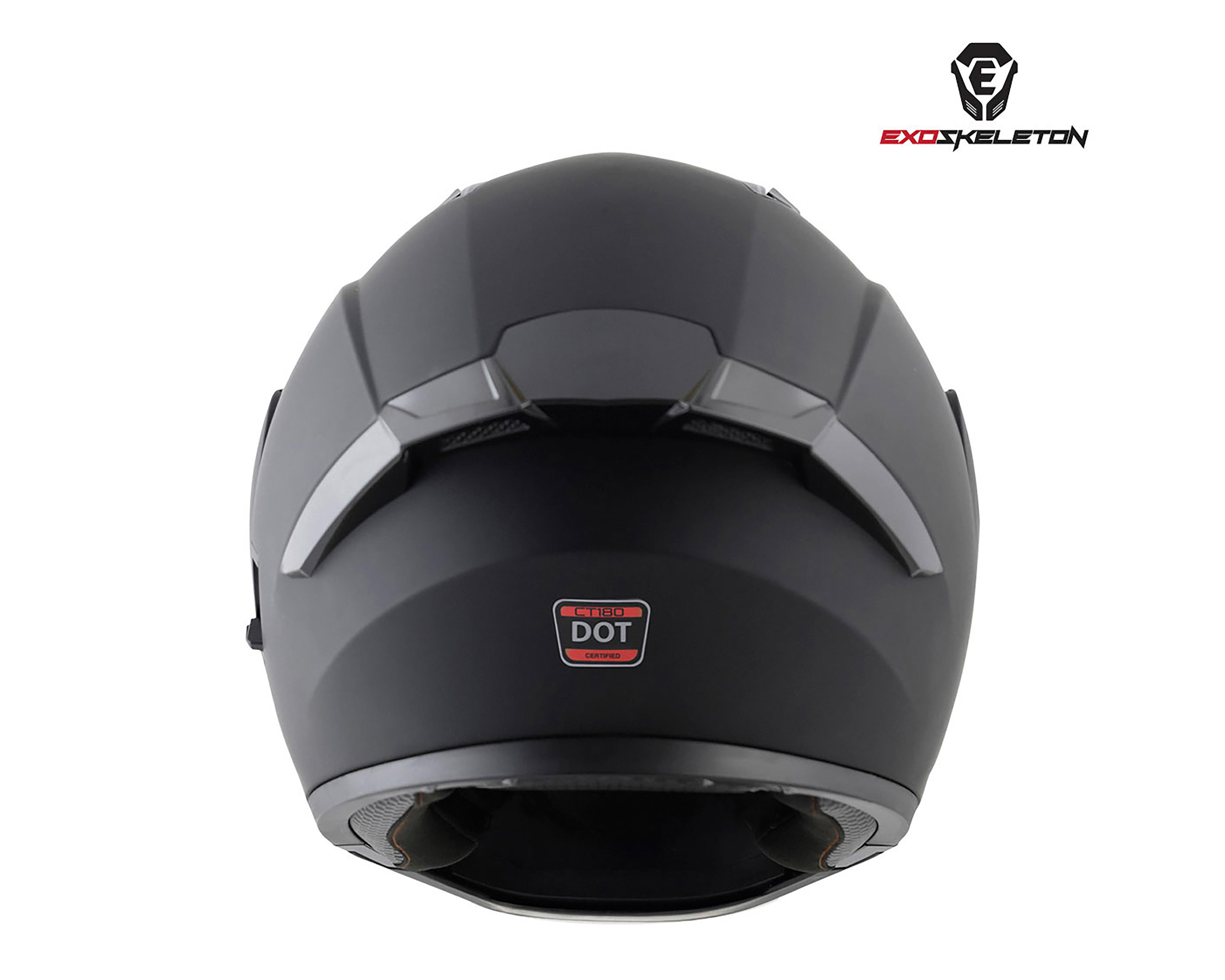 Foto 4 pulgar | Casco para Motociclista Exoskeleton Extragrande Negro con Certificación DOT