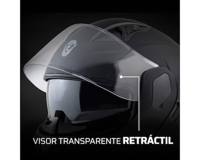 Foto 7 | Casco para Motociclista Exoskeleton Extragrande Negro con Certificación DOT