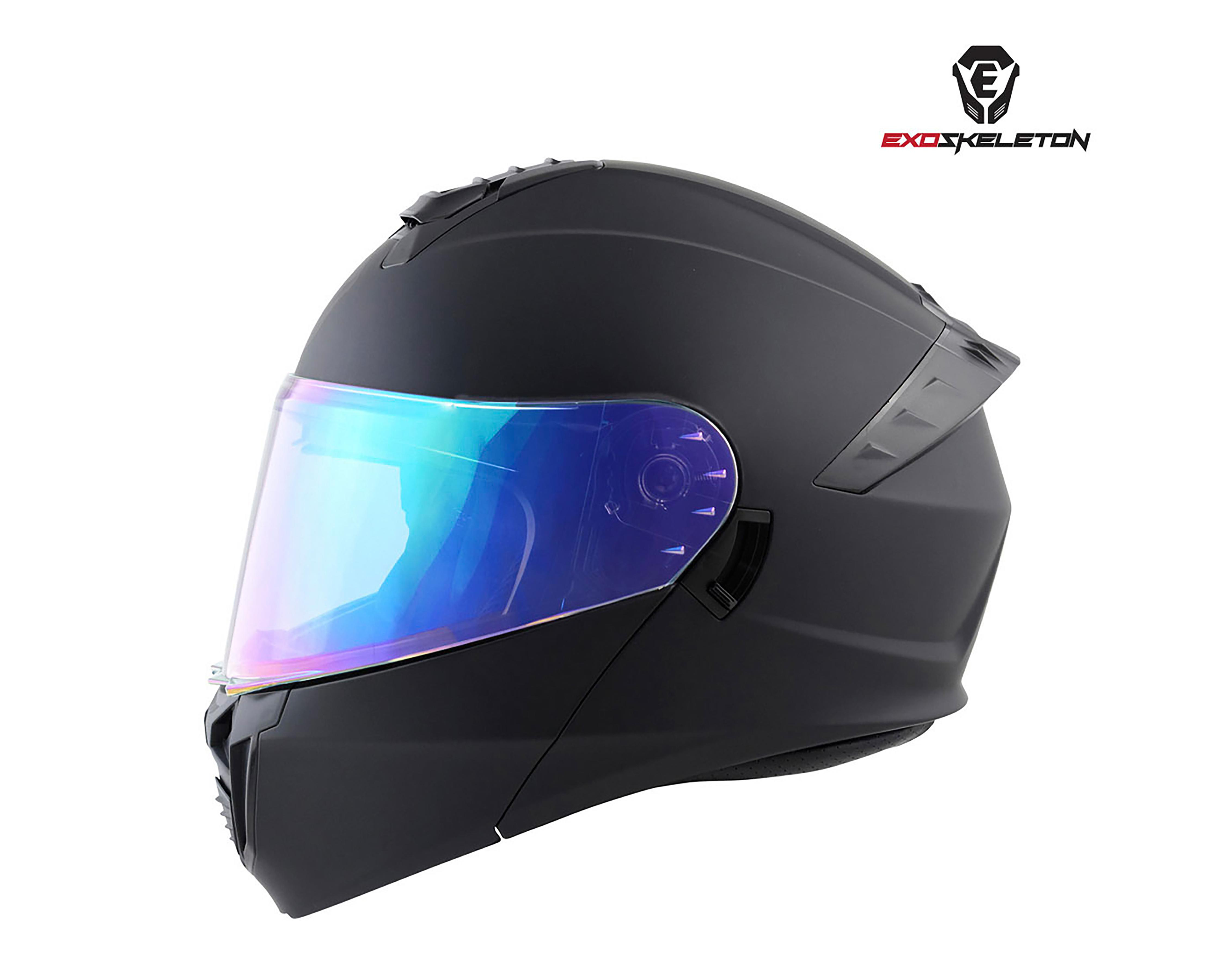 Foto 3 pulgar | Casco para Motociclista Exoskeleton Grande Negro Ajustable